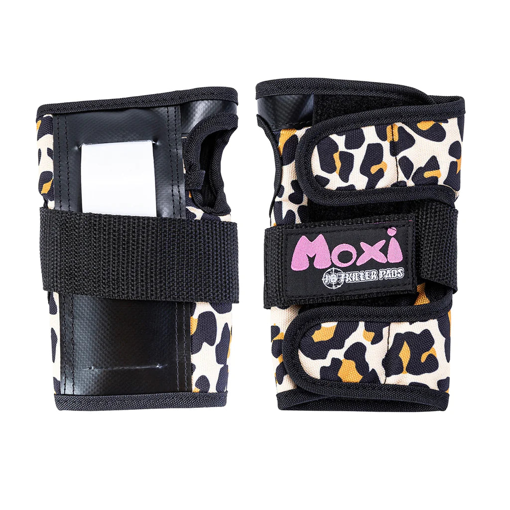 Moxi Leopard 187 Wrist Guards for Roller Skating - Protective Gear for Skateboarders, Inline Skaters & Roller Derby - Padded Support for Wrists & Hands
