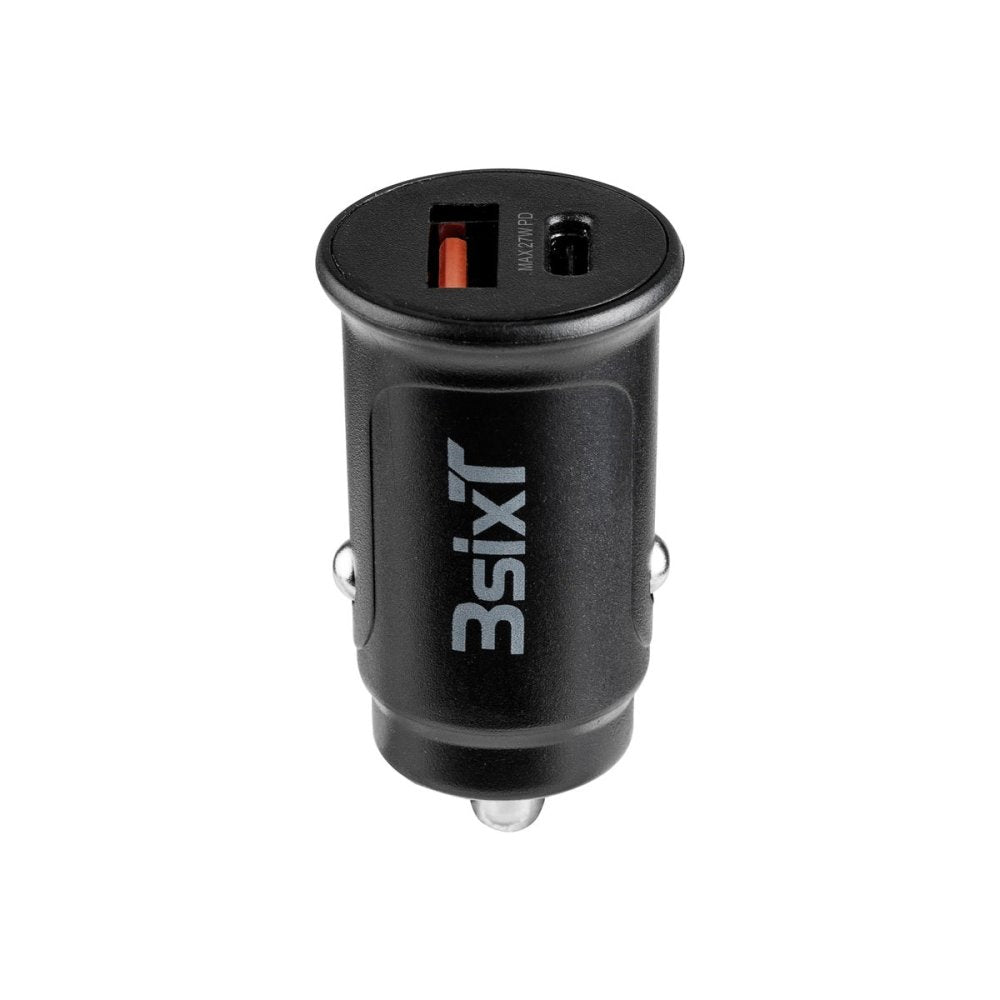 3sixT 27W Dual USB Car Charger - Fast QC3.0 USB C & USB A Ports for iPhone, Samsung, Android Phones - Perfect for Road Trips & Commuting