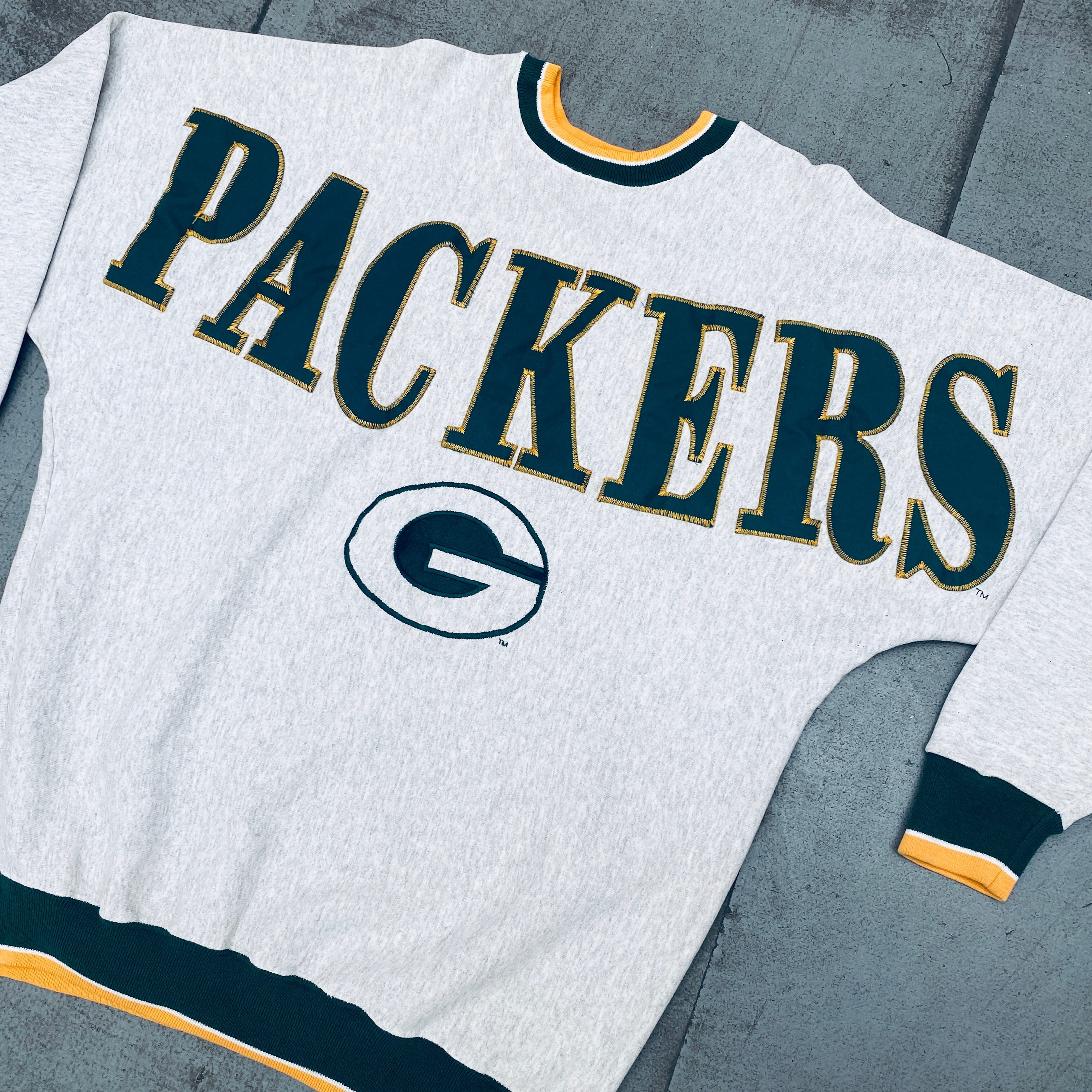 1990s Green Bay Packers Stitched Spellout Sweatshirt XXL - Vintage NFL Football Fan Apparel for Game Day & Casual Wear