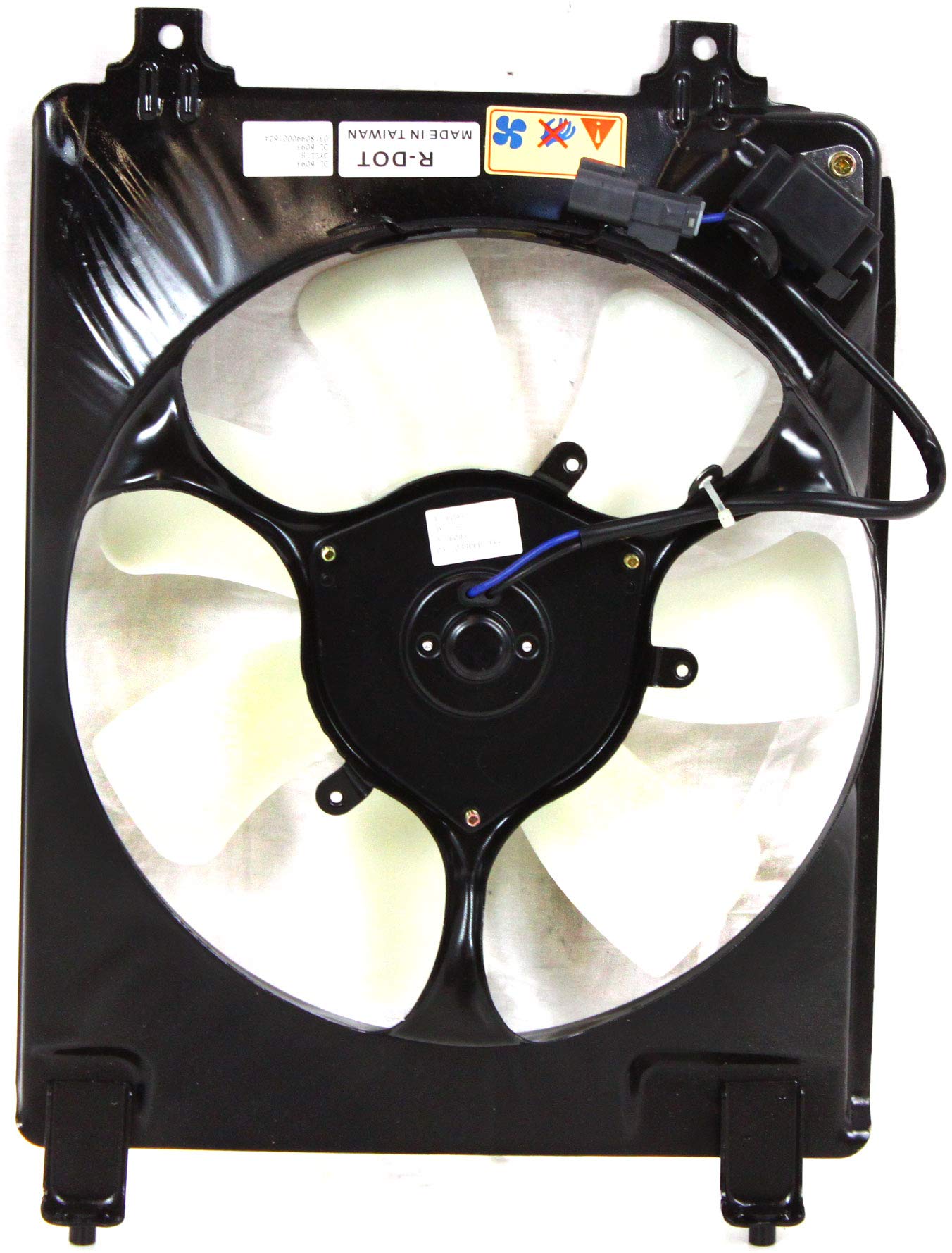 Evan Fischer Cooling Fan Assembly Compatible with 2006-2011 Honda Civic Passenger Side - Includes Fan Blade, Motor & Shroud (Single Fan, Part# HO3115129) - Perfect for Engine Overheating Prevention & AC Performance