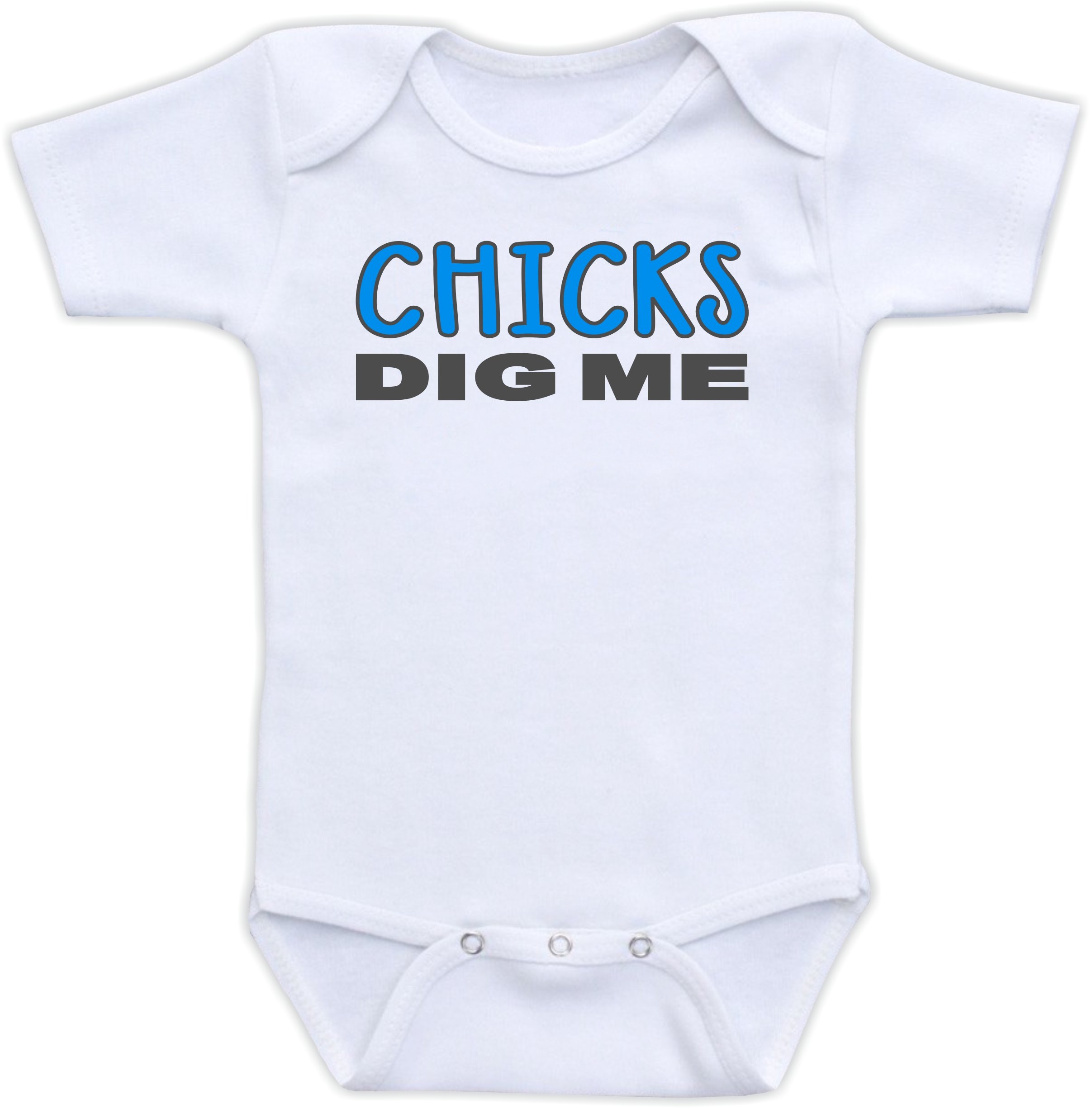 Funny Baby Boy Clothes - Cute 'Chicks Dig Me' Bodysuit & T-Shirt for Infant Boys | Perfect for Playdates, Photoshoots & Family Outings
