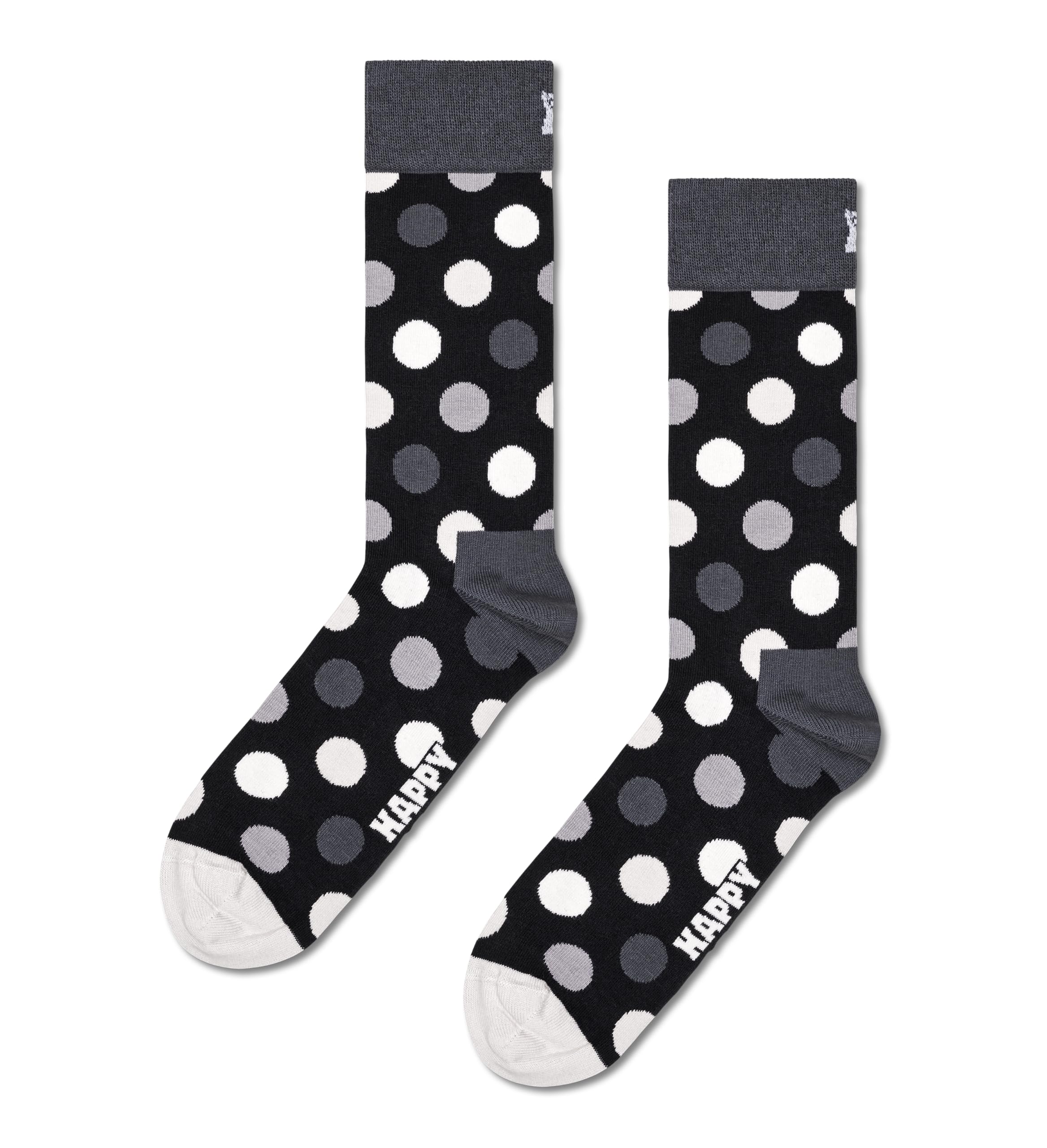 Happy Socks Black & White Striped Crew Socks for Men & Women - Soft Cotton Low Cut Ankle Socks with Gift Box - Eco-Friendly Sustainable Casual & Dress Socks for Everyday Wear, Office, Gifts & Special Occasions
