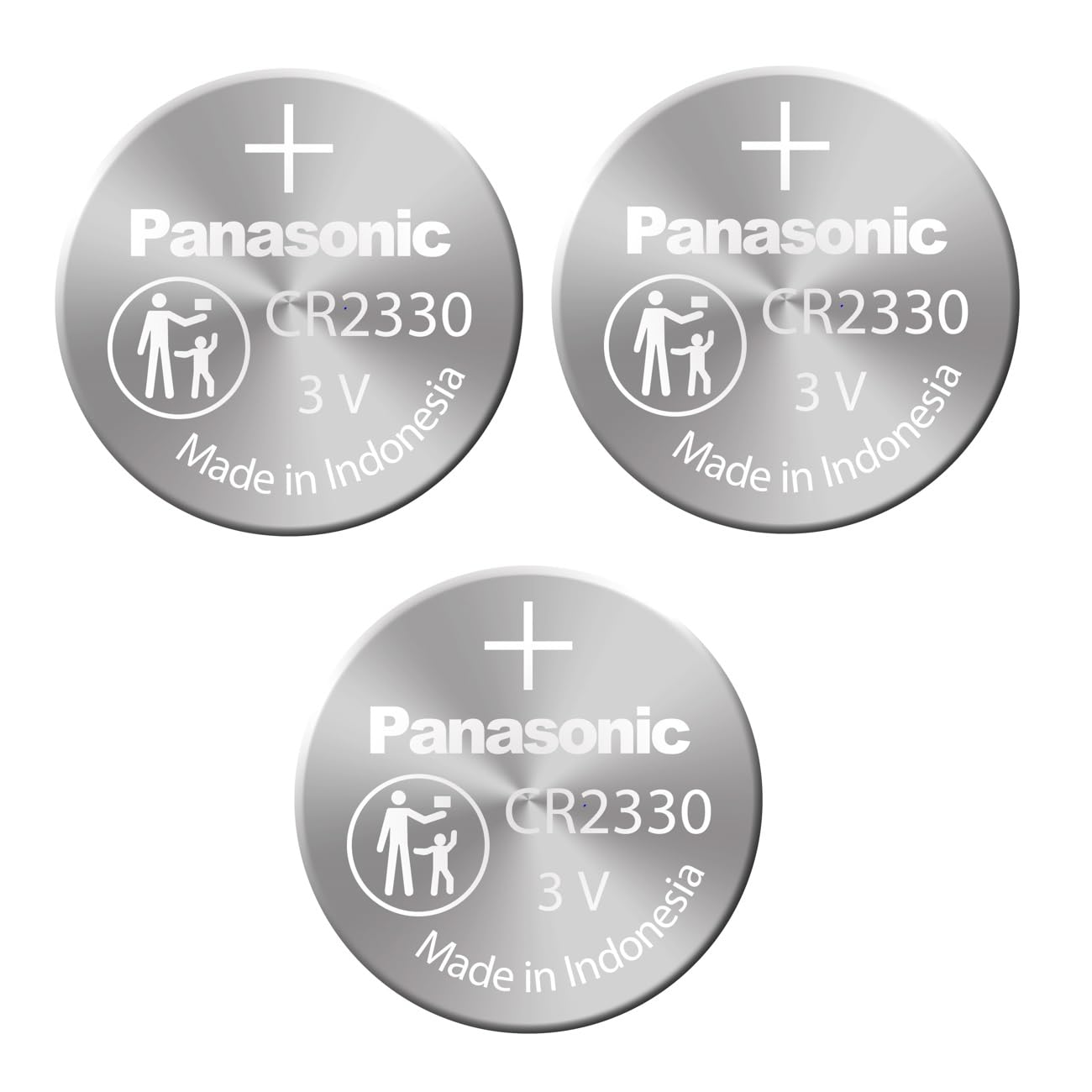 3 Pack Panasonic CR2330 3V Lithium Coin Cell Batteries - Long Lasting Power for Watches, Calculators, Key Fobs & Medical Devices