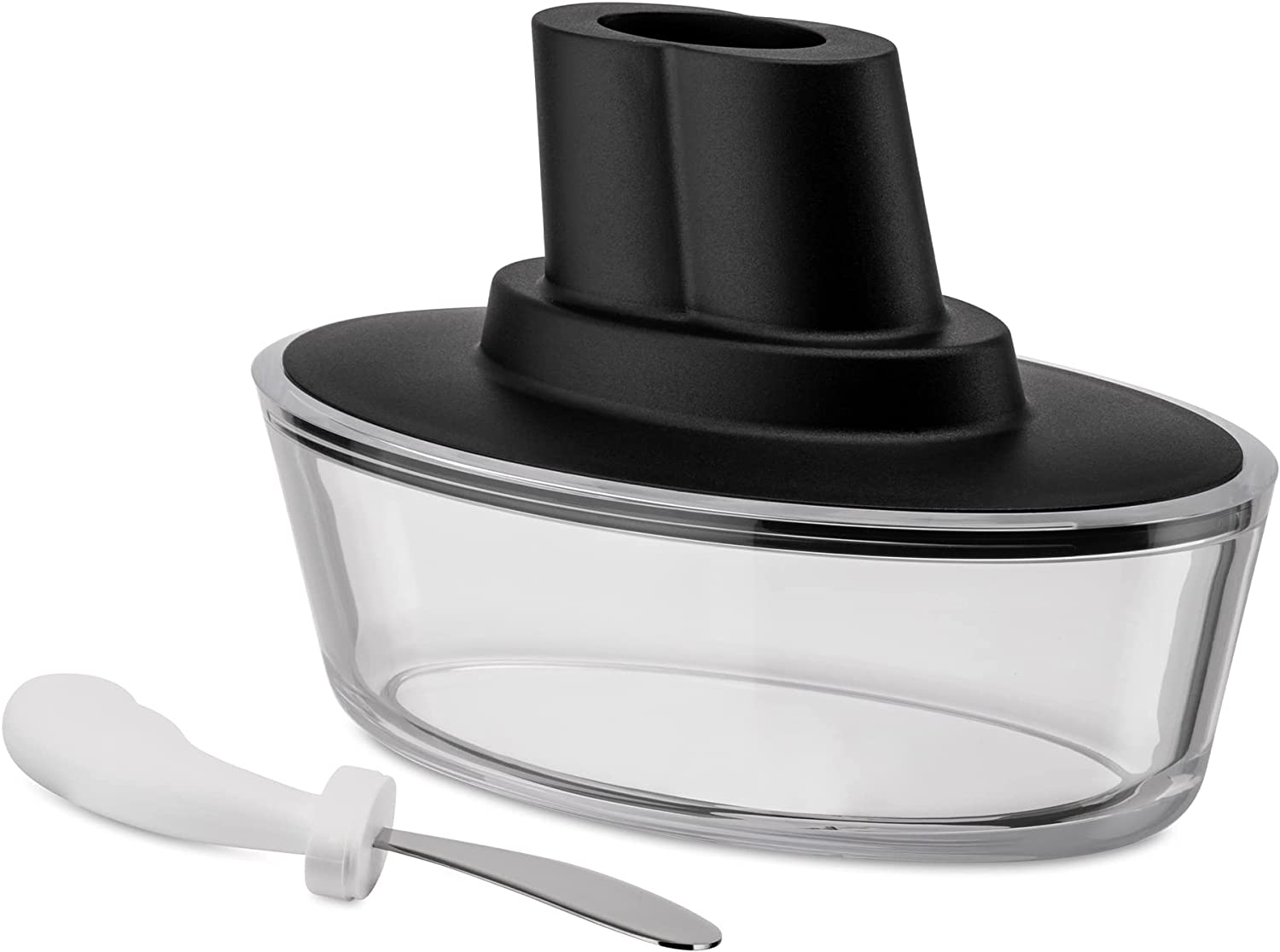 Alessi Ship Shape Butter Dish - Modern Black Butter Dish with Lid for Kitchen & Dining Table | Perfect for Breakfast, Brunch, and Entertaining Guests