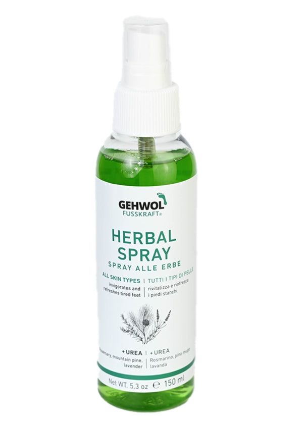 Gehwol Herbal Foot Spray for Dry Cracked Feet - 5.3 oz | Natural Moisturizing & Deodorizing Foot Care | Perfect for Athletes, Hikers & Daily Foot Refreshment