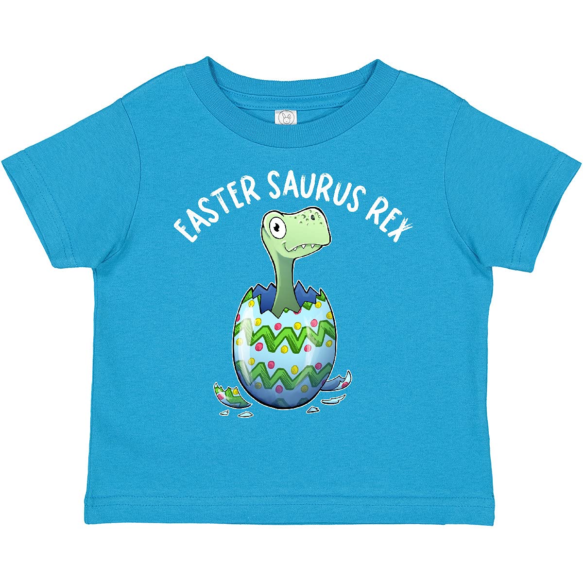 Inktastic Easter Saurus Rex Dinosaur Hatching Easter Egg Toddler T-Shirt - Cute Dino Graphic Tee for Boys & Girls - Perfect for Easter Outfits, Egg Hunts & Spring Celebrations