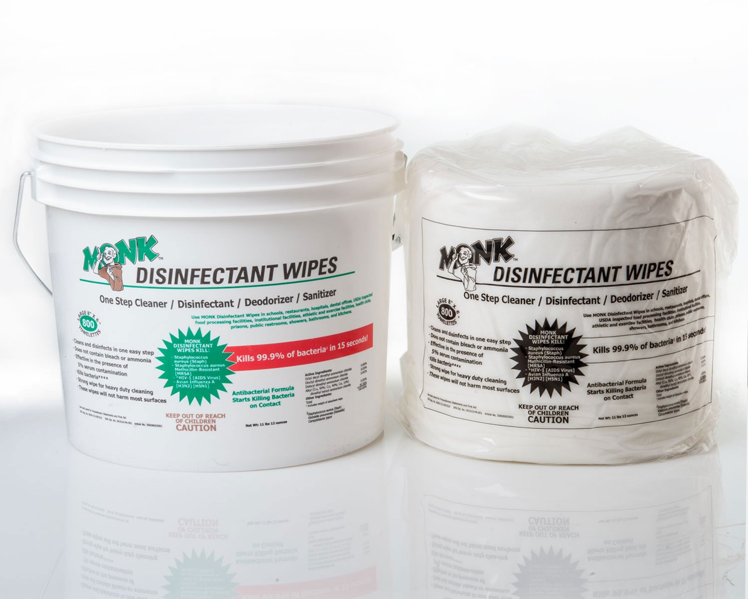 Disinfecting Wipes Starter Pack with Stainless Steel Stand - 800 Count Gym Wipes Dispenser & Refill Bucket (99908003005) | Perfect for Home, Office, and Gym Sanitization