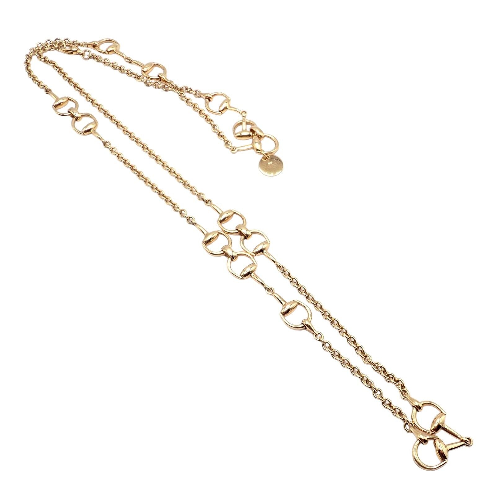 Authentic Gucci 18k Yellow Gold Horsebit 34.5