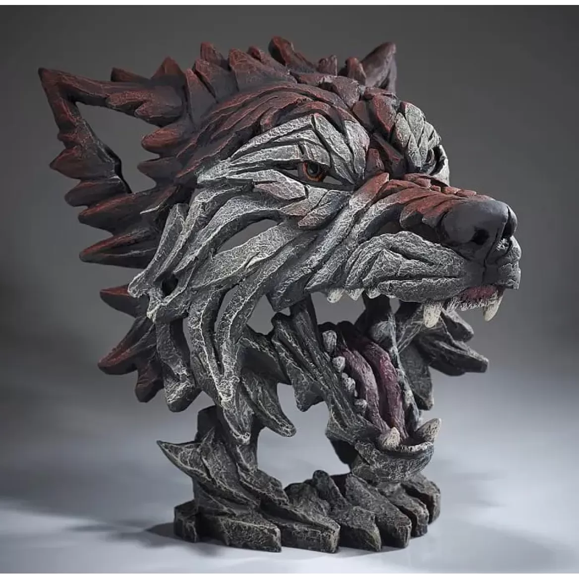 Wolf Bust Statue - Handcrafted Edge Sculpture for Home & Office Decor - Gothic Art, Animal Sculpture, Unique Gift for Collectors
