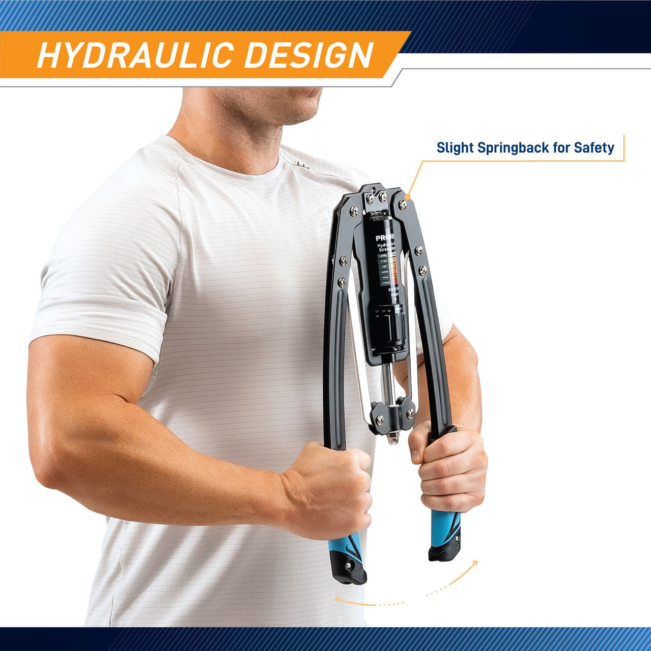 ProIron PRO BLQ02 Adjustable Hydraulic Power Twister - 10kg to 201kg (20lbs to 400lbs) Resistance for Strength Training, Arm Workouts & Home Gym Exercises | Fitness Equipment for Men & Women