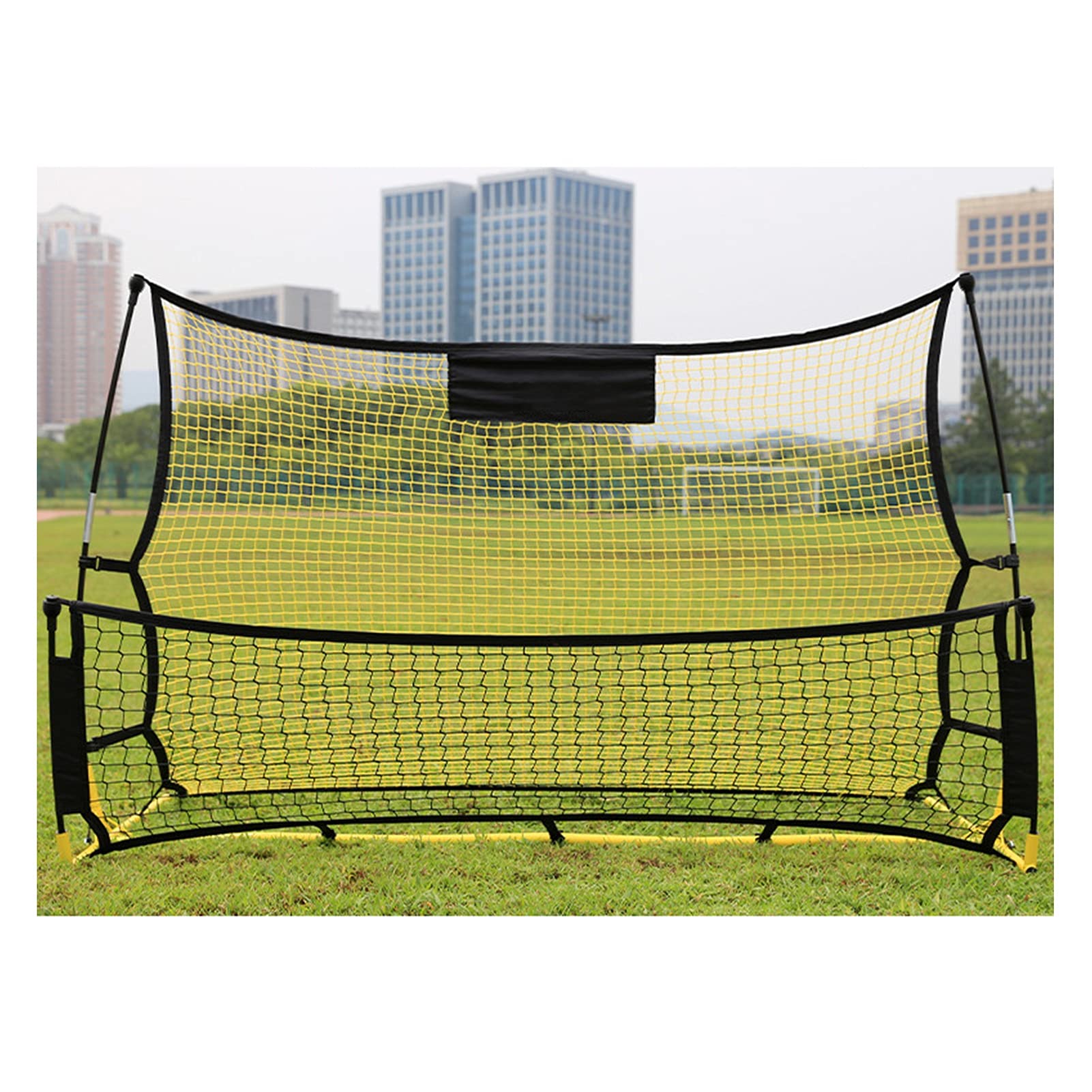 Portable Soccer Goal for Outdoor Training - Double-Sided Football Rebound Net with Stable Steel Pipe Support - Perfect for Home, Garden, Playground & Backyard Practice