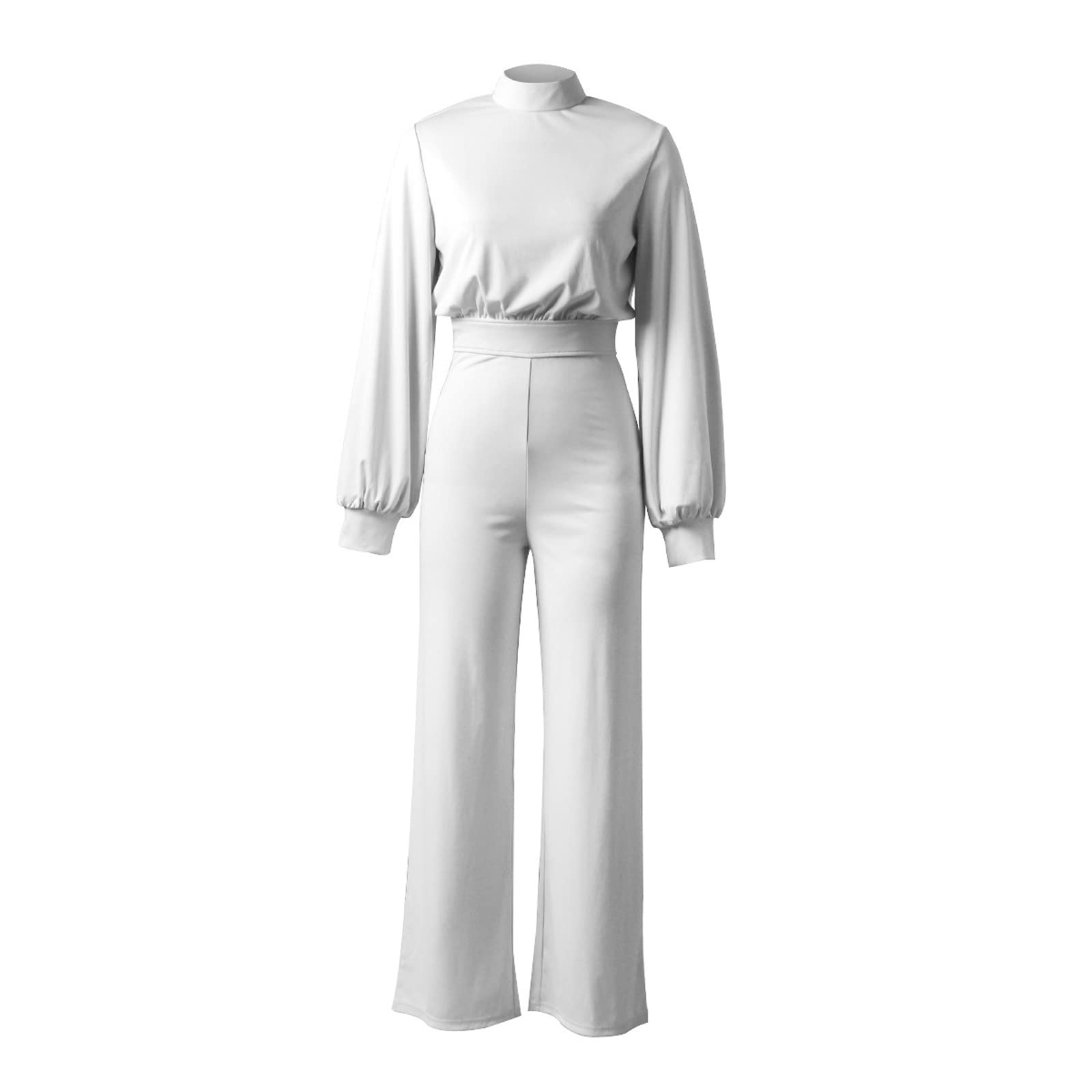 Women's Elegant Backless High Waist Wide Leg Jumpsuit - Summer Romper Dressy Outfit for Beach, Party & Vacation Wear