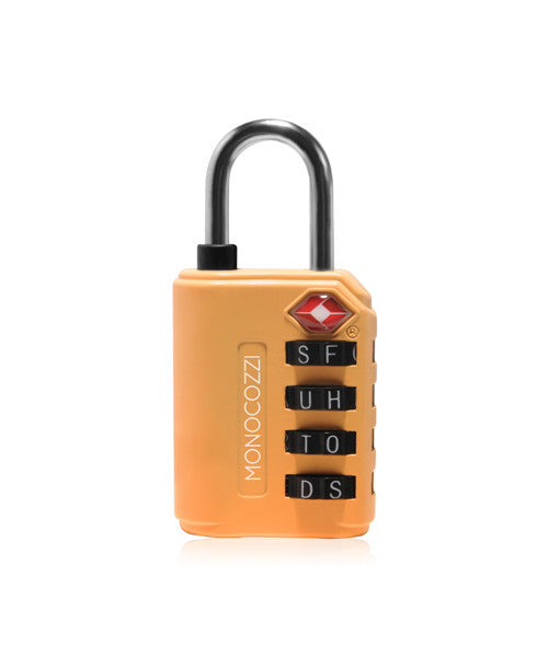 Monocozzi TSA Approved 4-Dial Combination Luggage Lock - Secure Travel Suitcase Lock for Airports, Hotels & Backpacks | Bon Voyage Travel Accessory