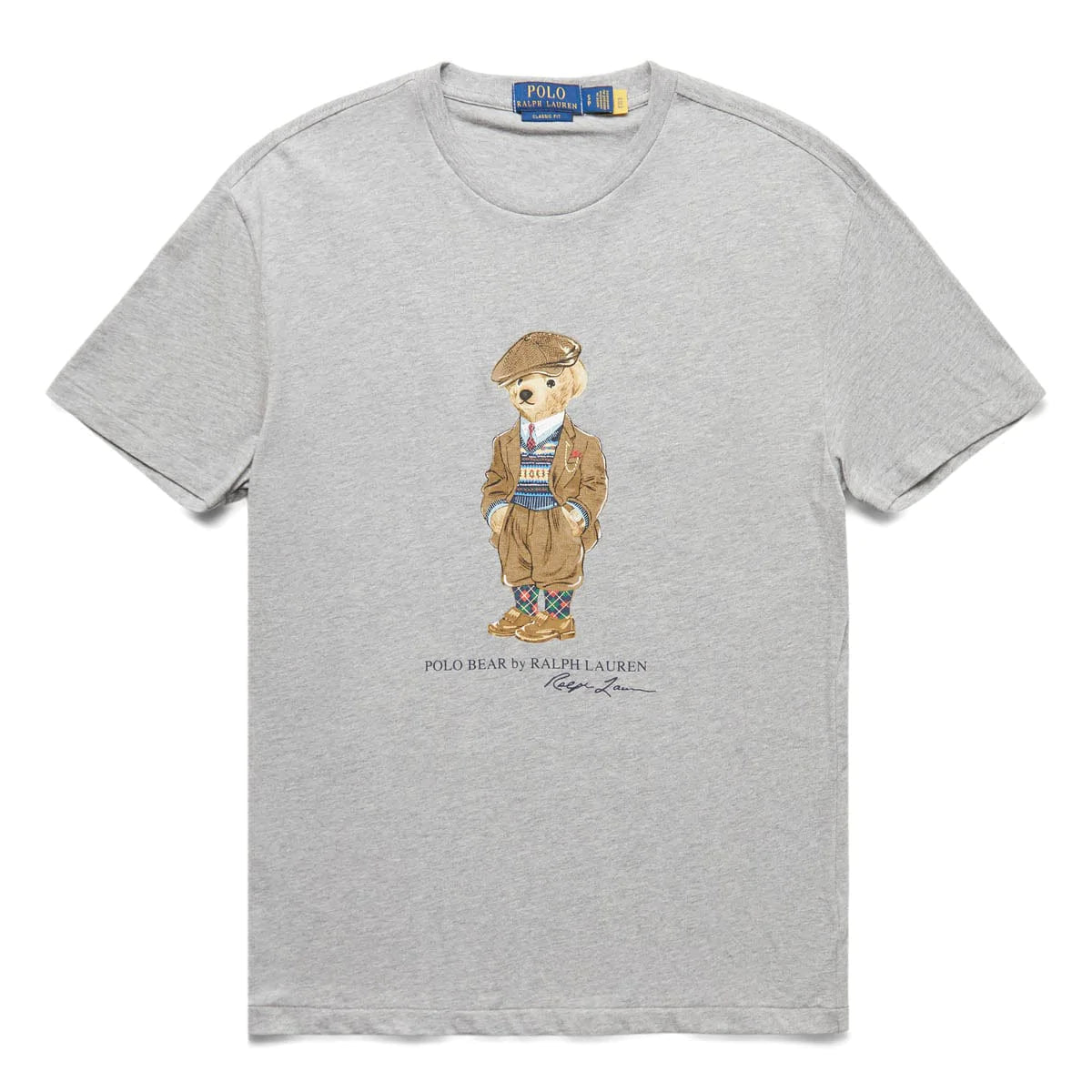 Bucky Bear Tee - Soft Heather Grey Cotton T-Shirt for Men & Women | Casual Wear, Graphic Tees, Gifts for Bear Lovers