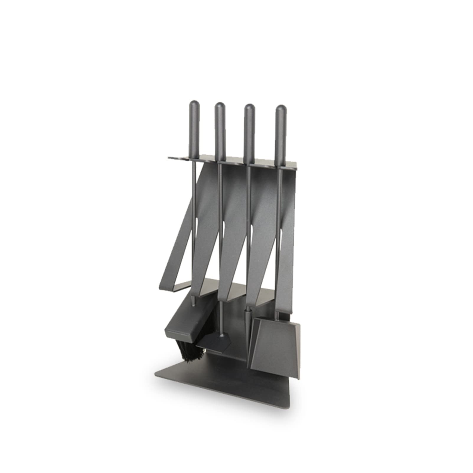 5-Piece Fireplace Tool Set - Heavy Duty Wrought Iron Fireplace Tools for Indoor/Outdoor Use - Firewood Poker, Brush, Shovel, Tongs & Stand - Perfect for Fireplace, Wood Stove, Camping & Patio