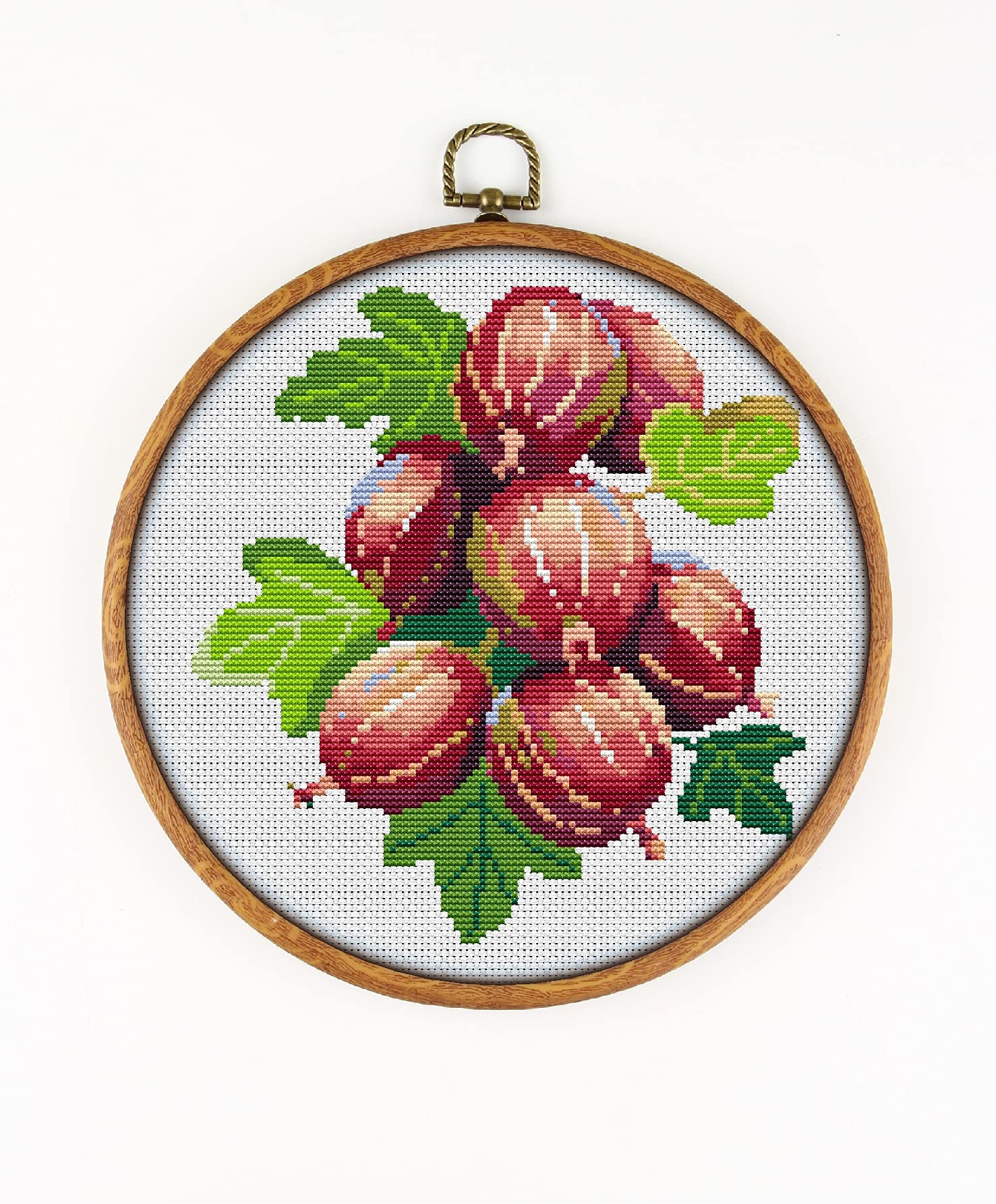Gooseberry K1022 Counted Cross Stitch Kit with Threads, Needles, Fabric, Clippers & Needle Threader - Complete Embroidery Starter Kit for Beginners - Perfect for DIY Home Decor, Gifts & Craft Projects