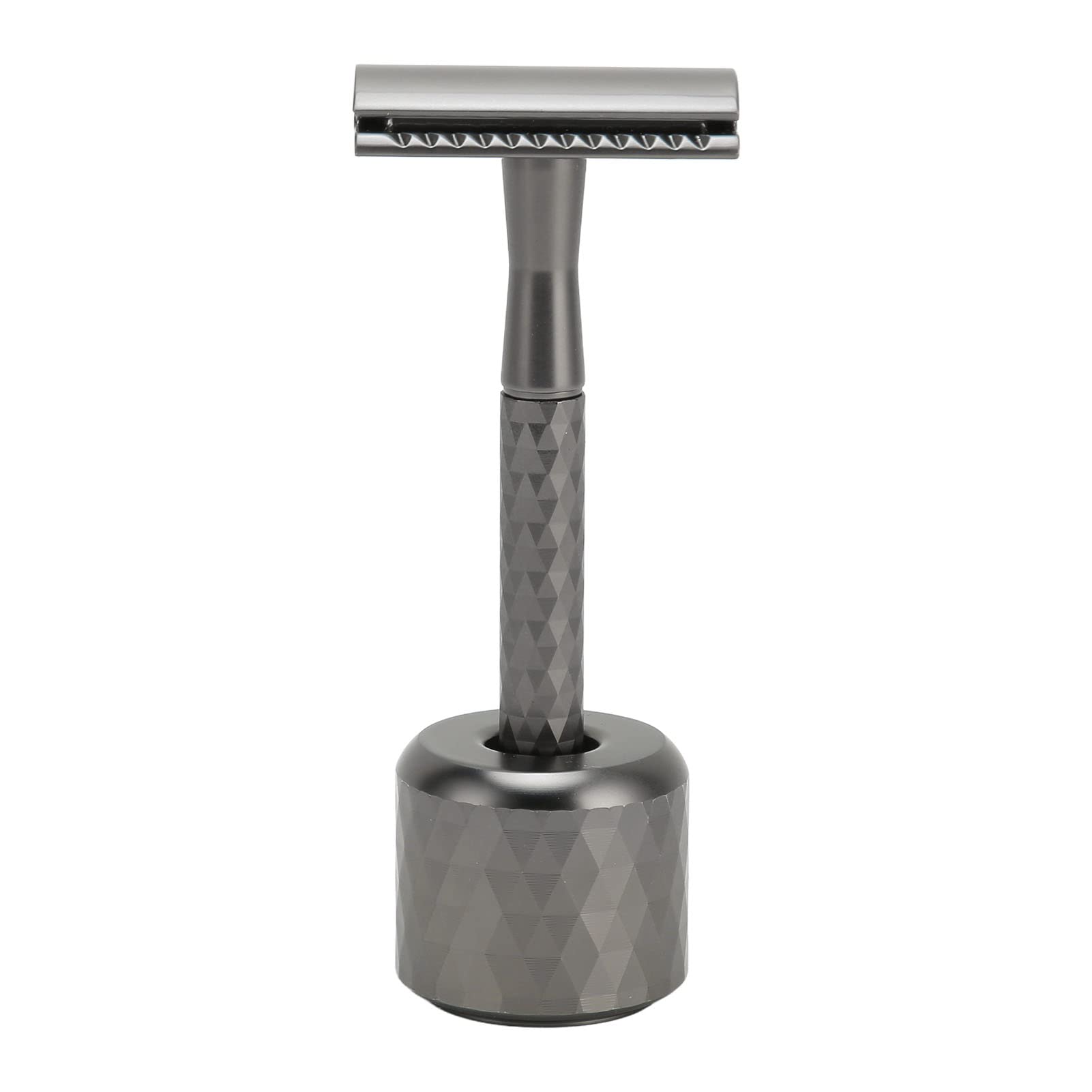 Premium Double Edge Beard Trimmer Holder - Alloy Safety Razor Stand for Men | Durable Trimmer Support Rack & Organizer | Perfect for Bathroom Countertop, Travel Kit or Barber Station Accessories