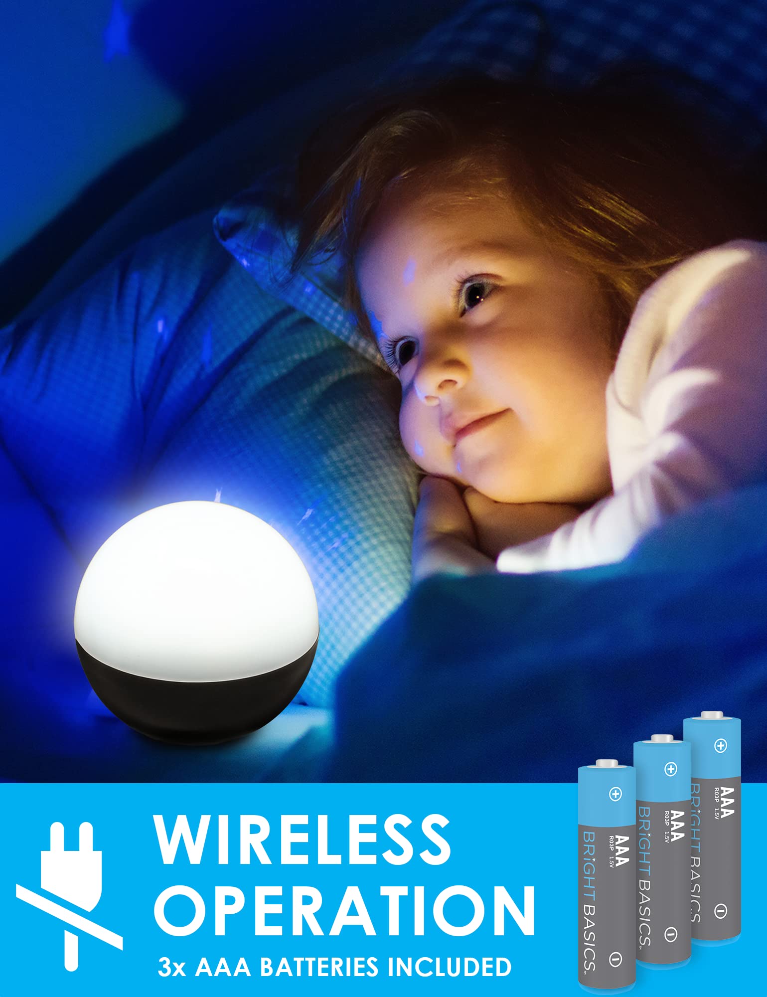 Bright Basics Ultra Bright LED Vanity Light - Portable Wireless Ball Lamp Mirror Lights for Makeup, Selfies & Travel - Perfect for Home, Salon & On-the-Go Beauty