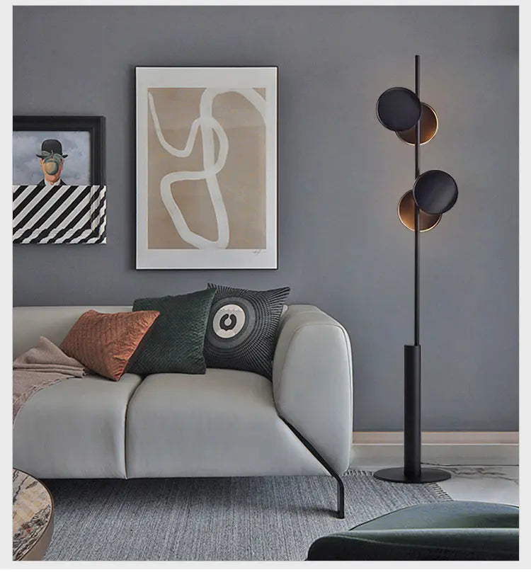 Vintage Arc Floor Lamp - Adjustable Modern Standing Light for Living Room, Bedroom & Office - Industrial Style Reading Lamp with Dimmable LED Bulb