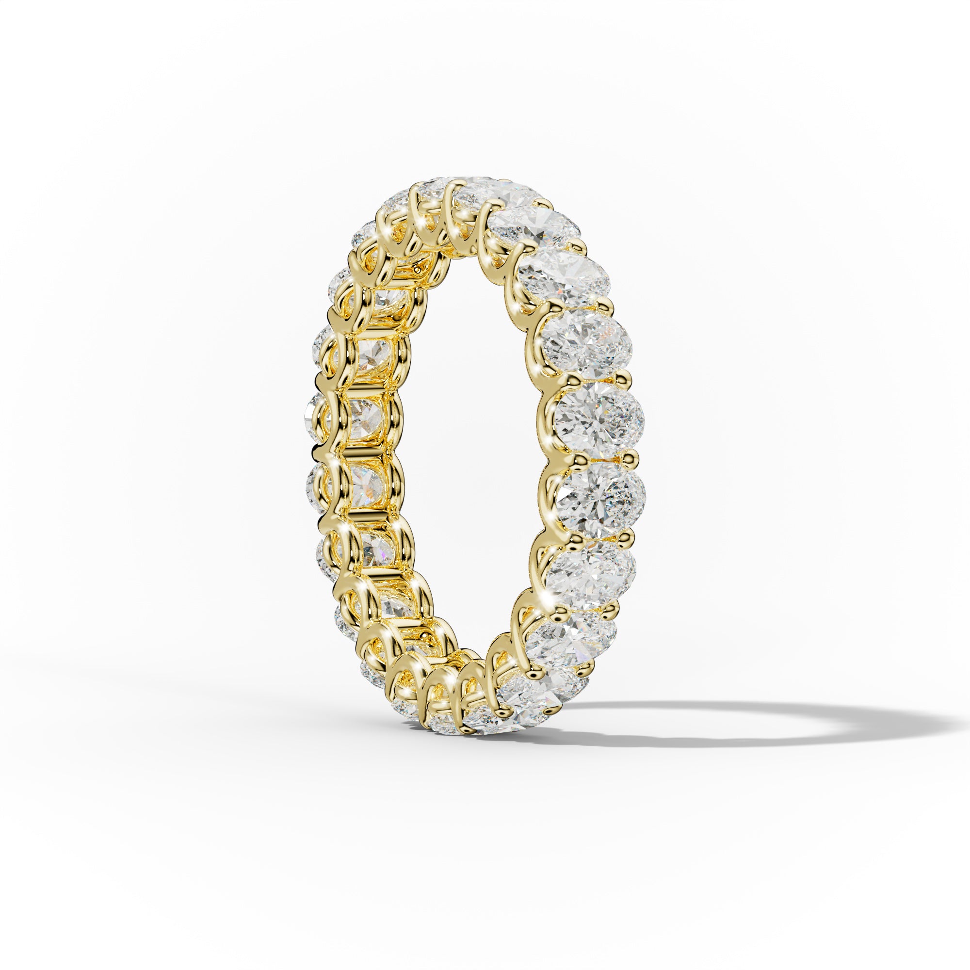 3.0 Carat Oval Cut Diamond Eternity Band - Shared Prong Wedding Ring for Women - Perfect for Anniversaries, Engagements & Special Occasions