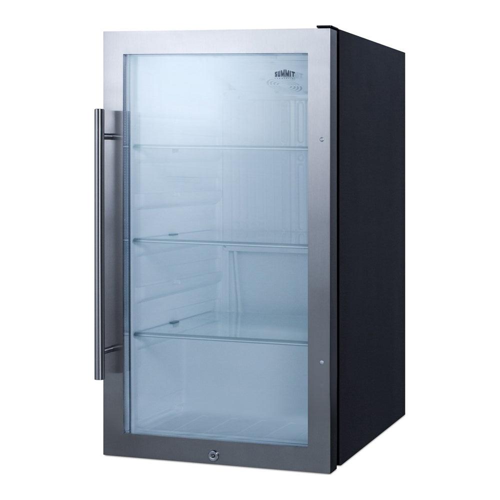 SUMMIT 19 Inch Shallow Depth Beverage Cooler Refrigerator - Indoor Outdoor Use for Home, Office, Party, Bar & Patio - Compact Mini Fridge for Drinks, Beer, Wine & Soda (Model SPR489OS)