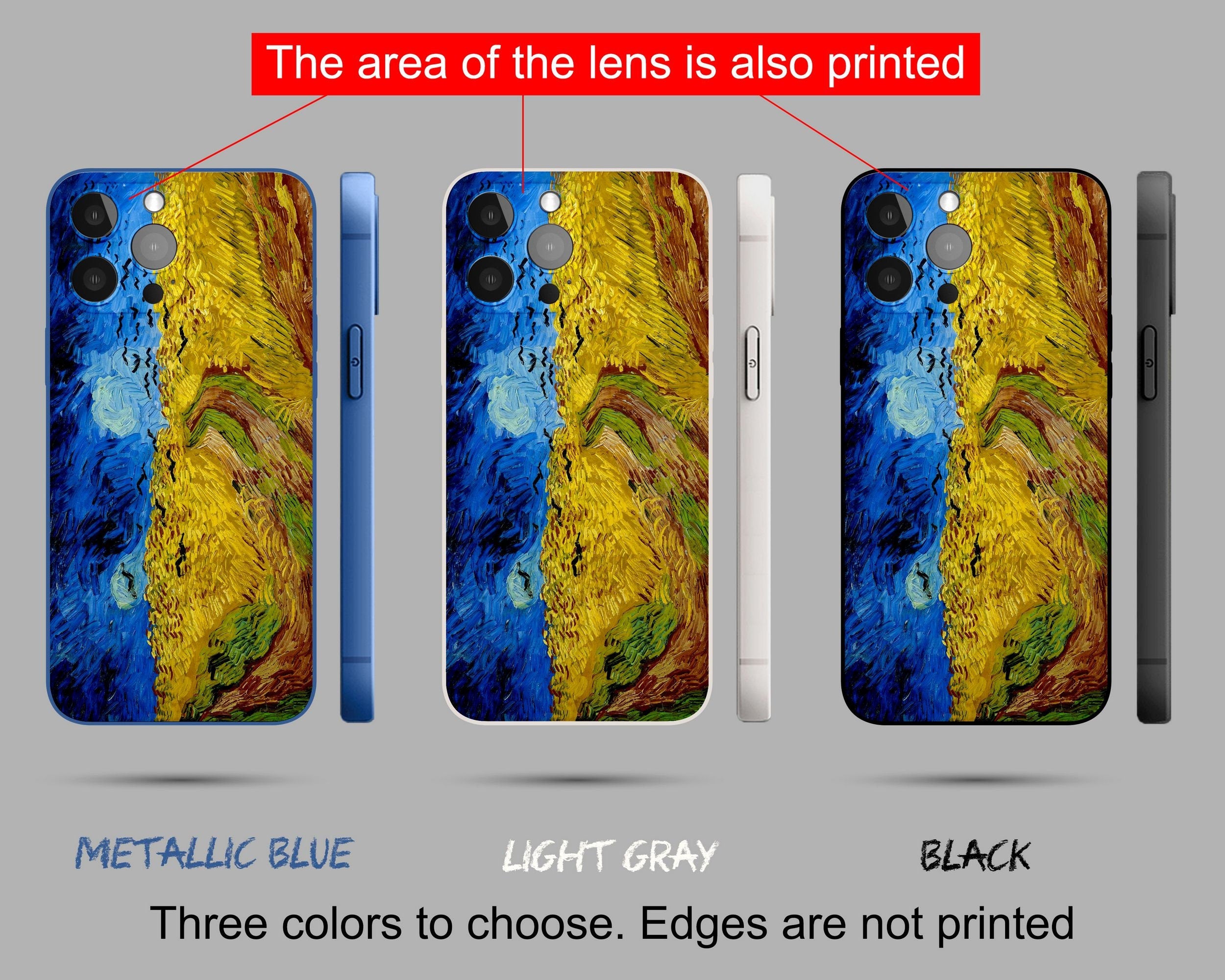 Van Gogh Wheatfield With Crows iPhone Case - Matte Protective Cover for iPhone 14 Pro Max & XR - Artistic Aesthetic Phone Case for Daily Use & Travel Protection