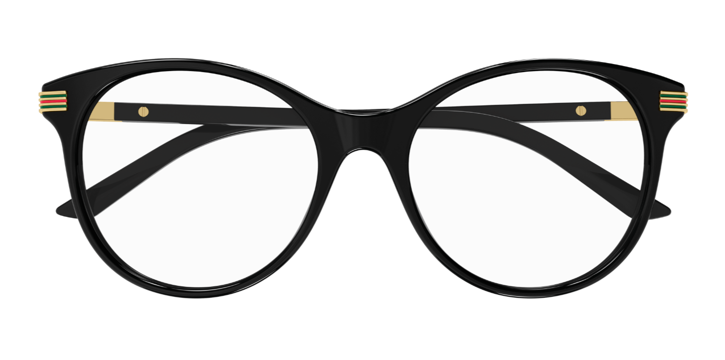 Gucci GG1450O 001 Black Round Women's Eyeglasses - Stylish Designer Glasses for Women, Perfect for Everyday Wear & Fashion Accessories