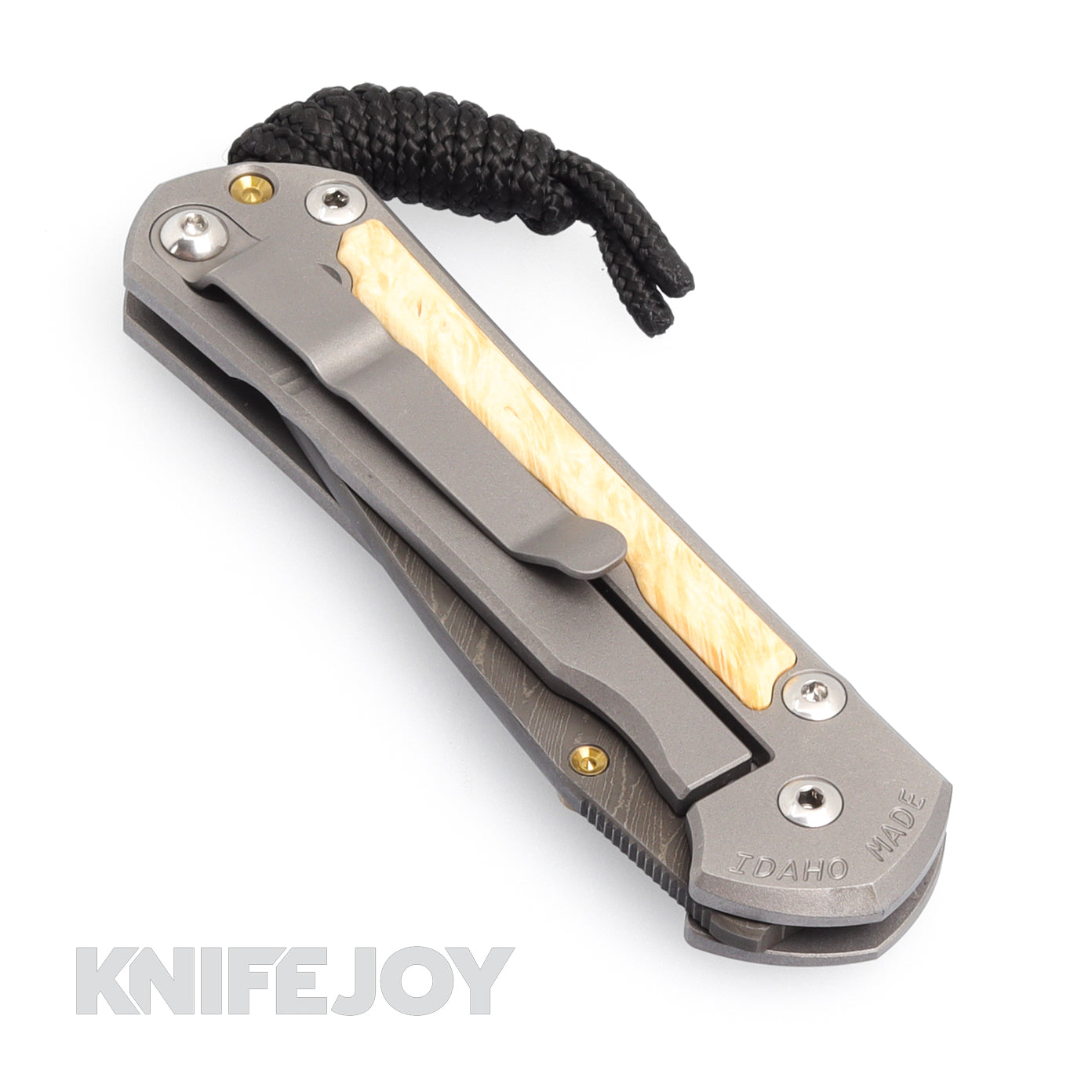 Chris Reeve Knives Small Sebenza 31 Drop Point Folding Knife - Boomerang Damascus Steel Blade, Matte Finish with Box Elder Wood Inlay - Perfect for EDC, Camping & Outdoor Activities