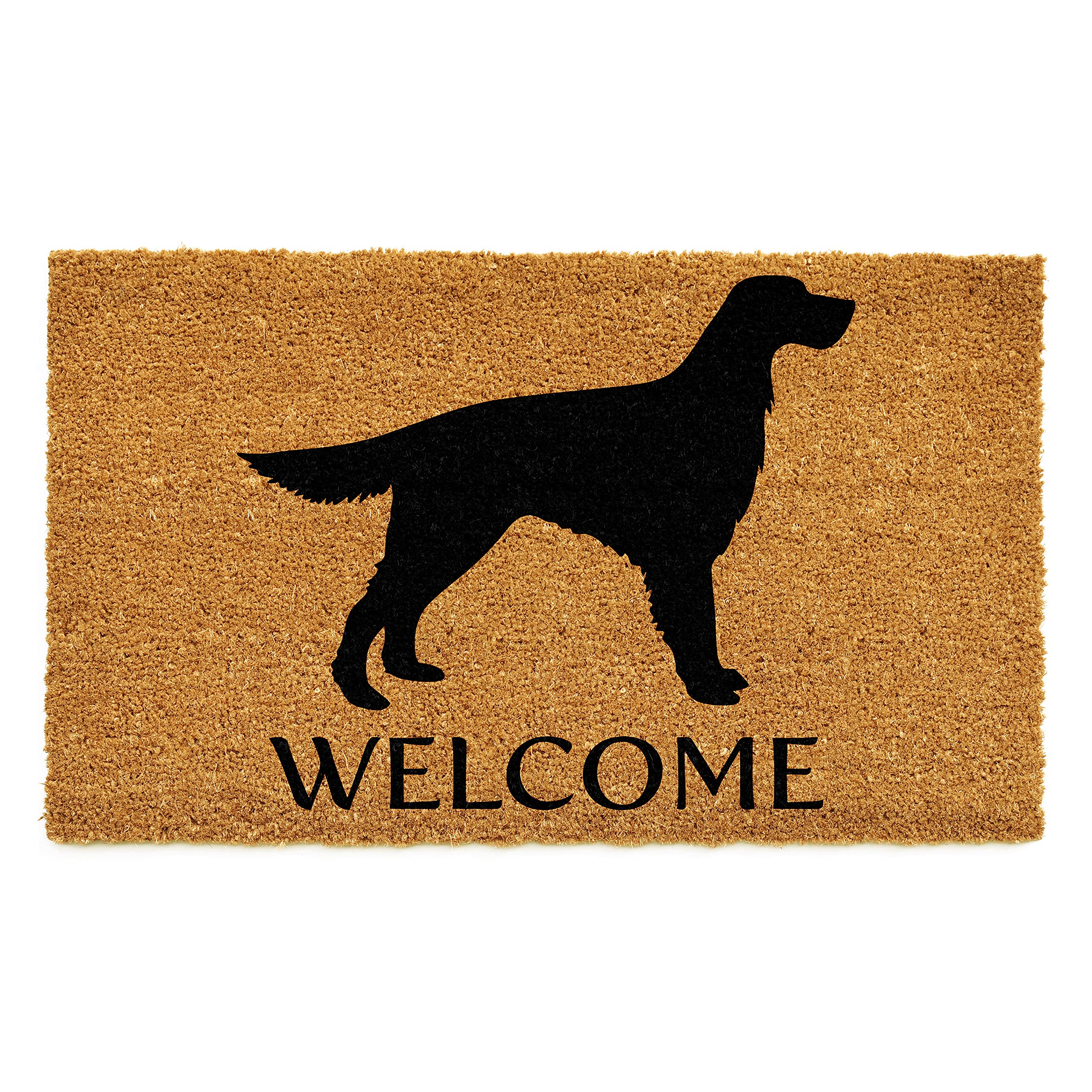 Calloway Mills Irish Setter Doormat - Brown & Black Indoor Outdoor Welcome Mat 17x29 Inch - Non-Slip Entryway Rug for Front Door, Porch, Patio & Mudroom Decor