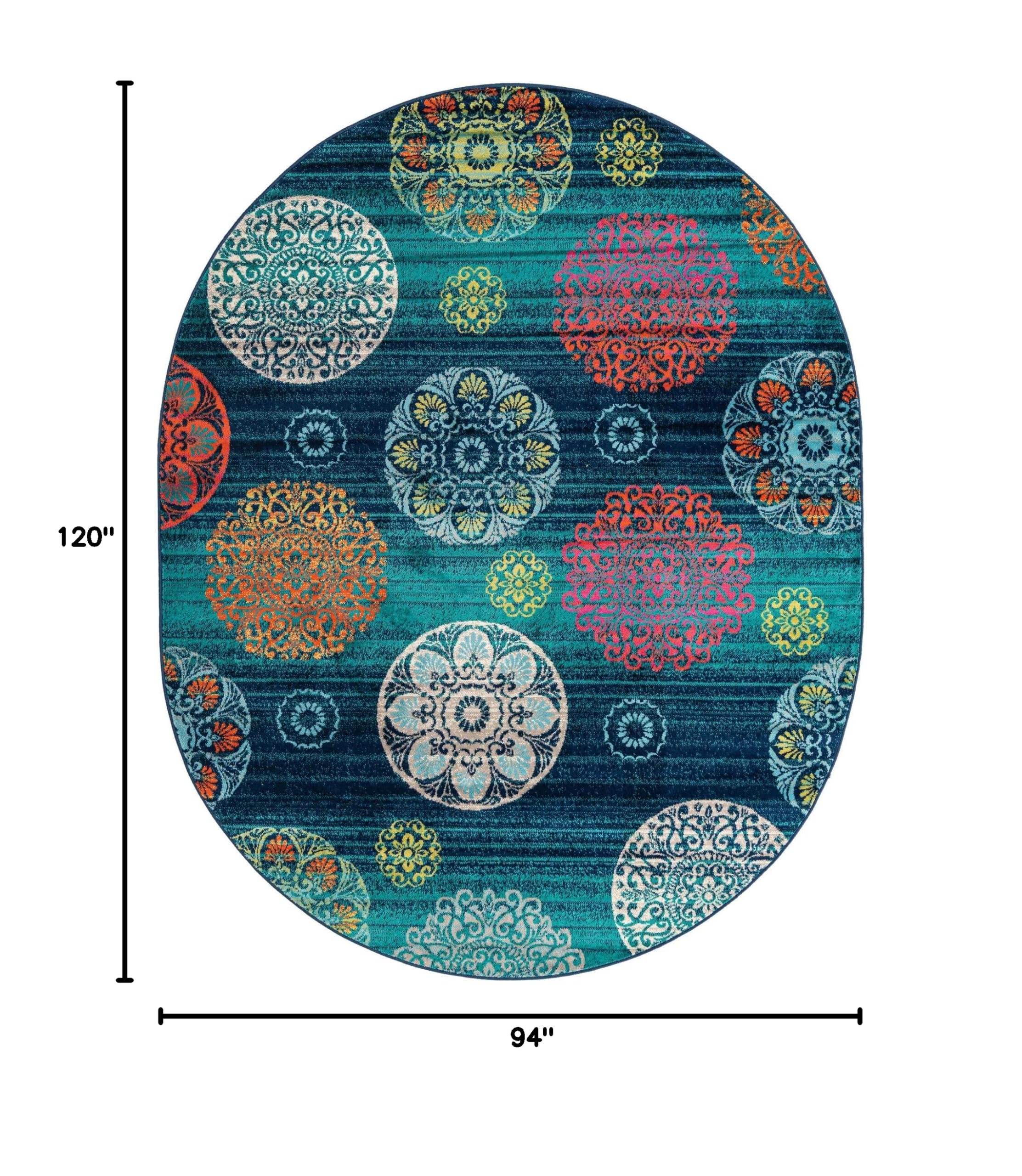 Unique Loom Azalea Collection Area Rug - Aromi 7'10