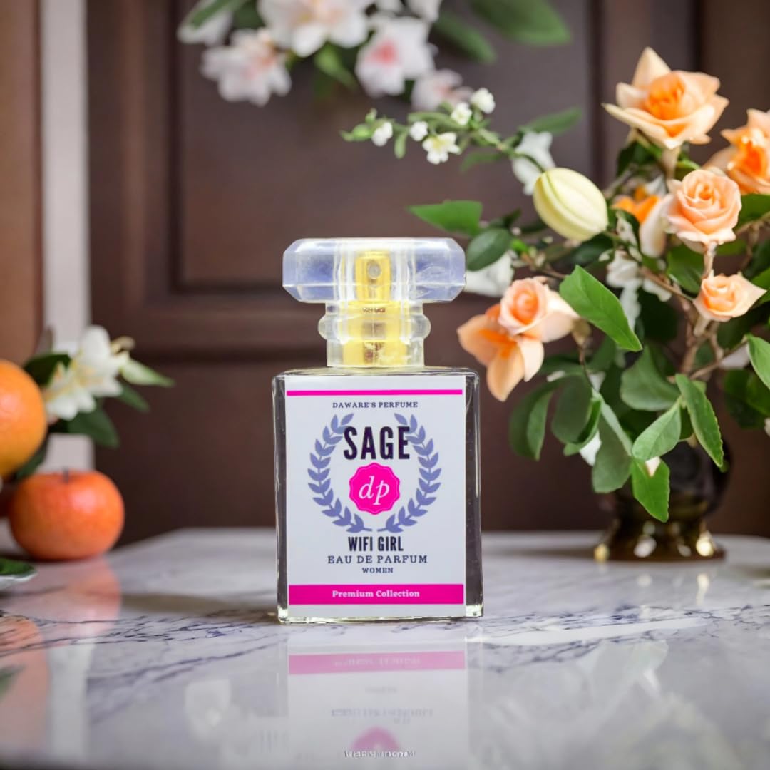 DigiPreneur Wifi Girl Sage Perfume Eau De Parfum for Women - 30ml Floral Fragrance Bottle | Long-Lasting Scent for Daily Wear, Office & Romantic Dates