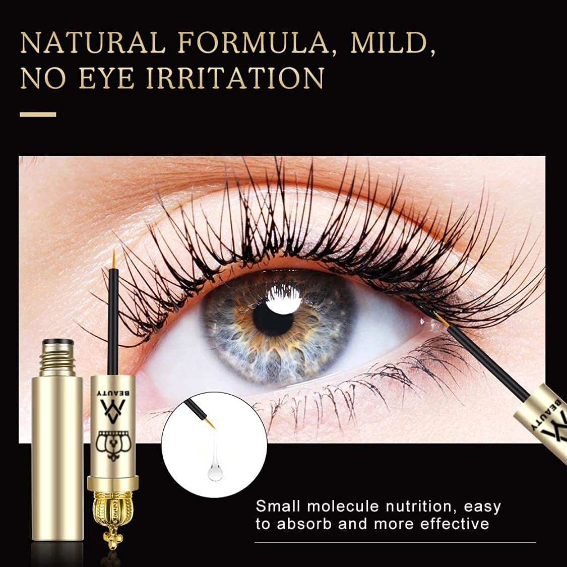 Best Eyelash & Eyebrow Growth Serum - Natural Lash Booster for Longer, Thicker Lashes | AYLash | Perfect for Nighttime Care & Special Occasions
