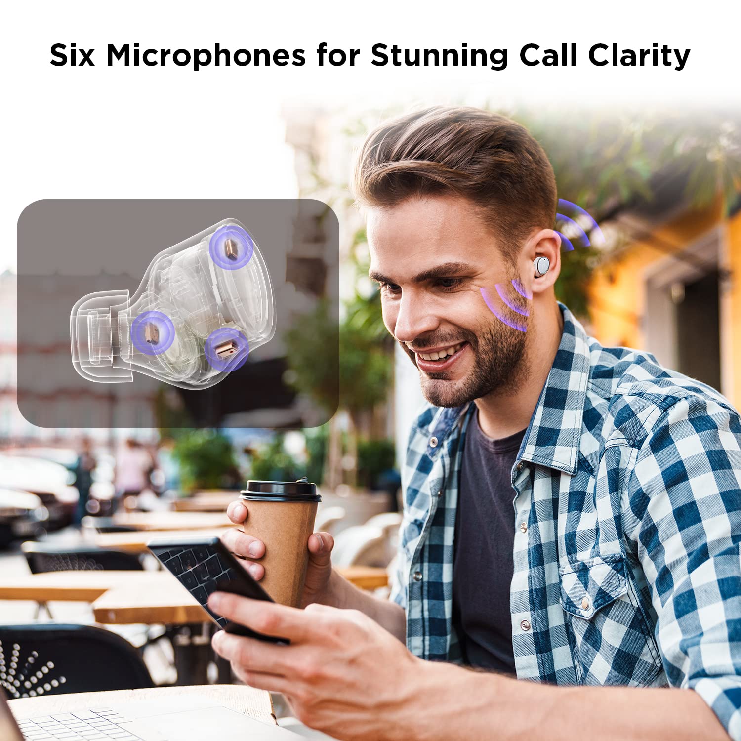 1MORE EVO True Wireless Noise Cancelling Earbuds - Bluetooth 5.2 Headphones with Dual Drivers, Adaptive ANC & HiFi Sound | LDAC & Hi-Res Audio Wireless | 6 Mics for Clear Calls | 28H Battery with Wireless Charging (White) - Perfect for Travel, Workouts & Commuting