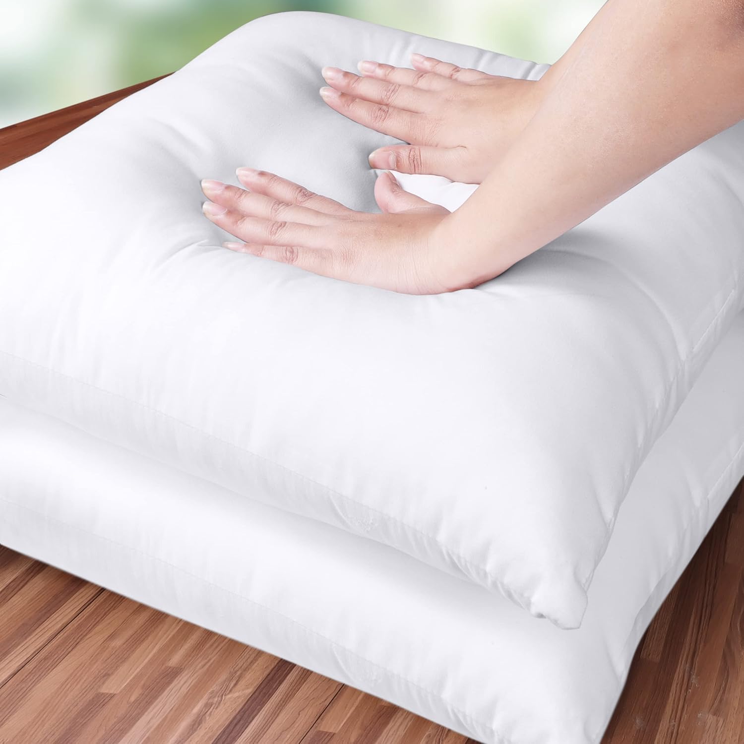 Utopia Bedding 24x24 Inch Throw Pillow Inserts (Pack of 2, White) - Soft Decorative Couch & Bed Pillows for Living Room, Bedroom, and Home Decor - Perfect for Sofa, Sectional, and Accent Pillow Covers