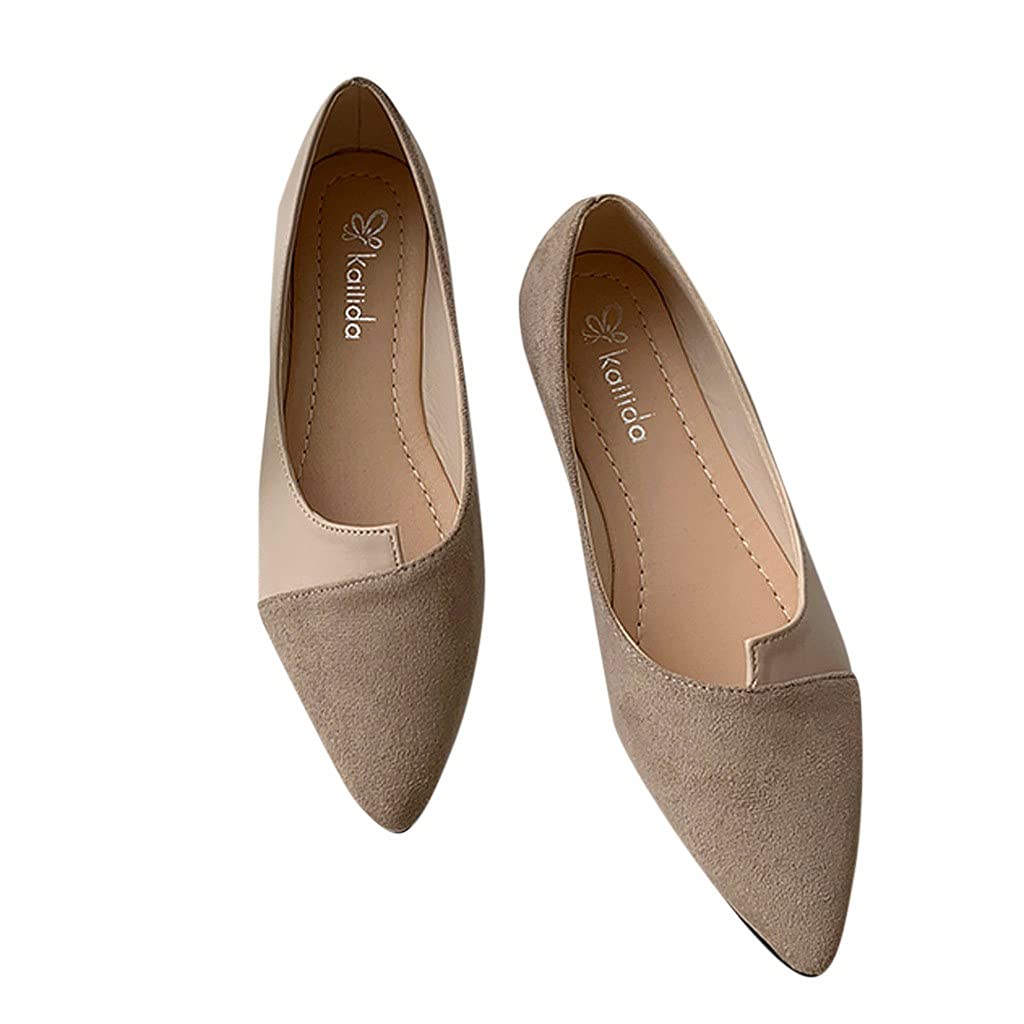JMMSlmax Women's Comfort Soft Slip-On Ballet Flats - Pointed Toe Loafers for Casual Wear, Office & Party Dress Shoes | Breathable & Lightweight for All-Day Comfort