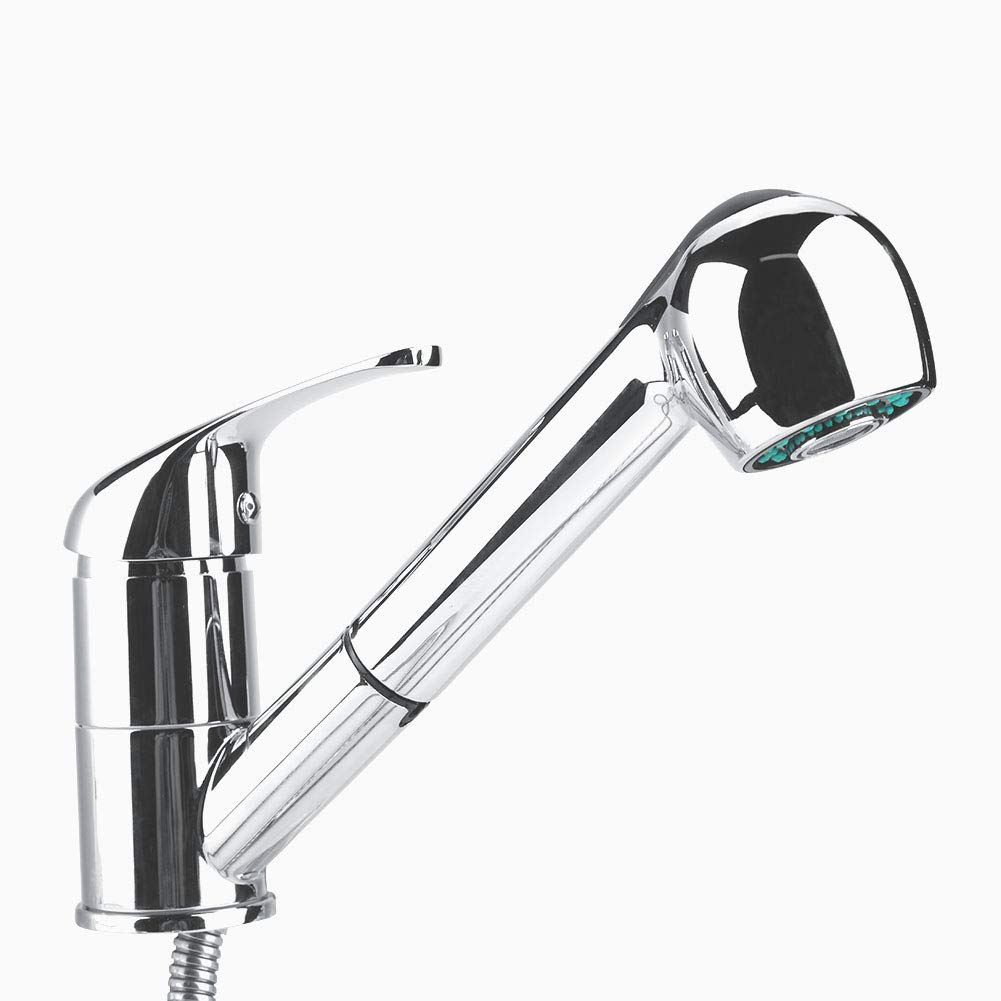 Stainless Steel Pull-Out Kitchen Faucet with Chrome Finish | Cold Water Tap | UK Standard G1/2