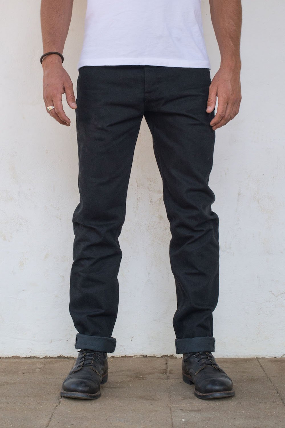 Freenote Portola Taper Raw 14.25 OZ Black Grey Selvedge Denim Jeans - Premium Men's Slim Fit Pants for Casual Wear & Night Out
