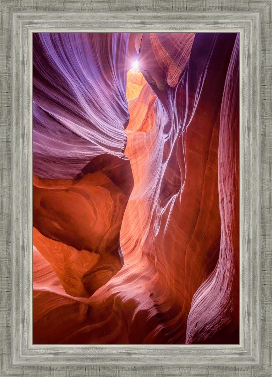 Antelope Canyon Sunburst Wall Art - Stunning Desert Landscape Photography Print for Home & Office Decor | Perfect for Living Room, Bedroom, or Gift