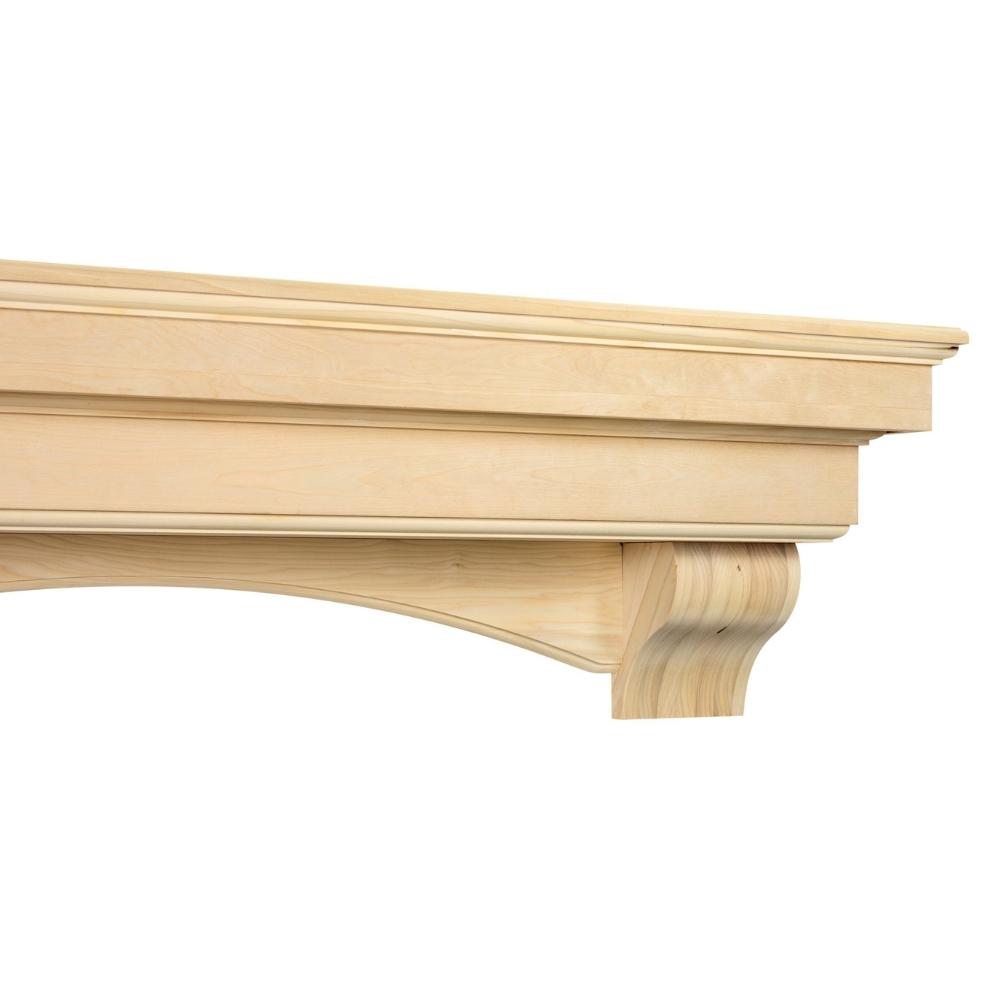Auburn Wood Mantel Shelf - Handcrafted Fireplace Mantel with Pearl Finish for Rustic Home Decor | Perfect for Living Room, Bedroom, or Farmhouse Style