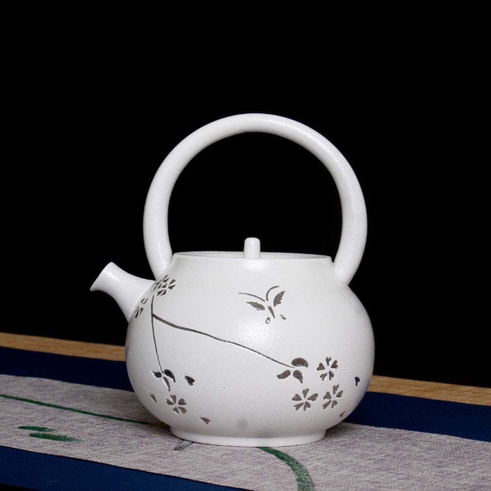 Premium Ceramic Teapot Set - 1000ml Porcelain Kungfu Tea Maker with Silver Accents & Ergonomic Handle - Perfect for Chinese Tea Ceremonies, Home Tea Brewing & Gift Giving