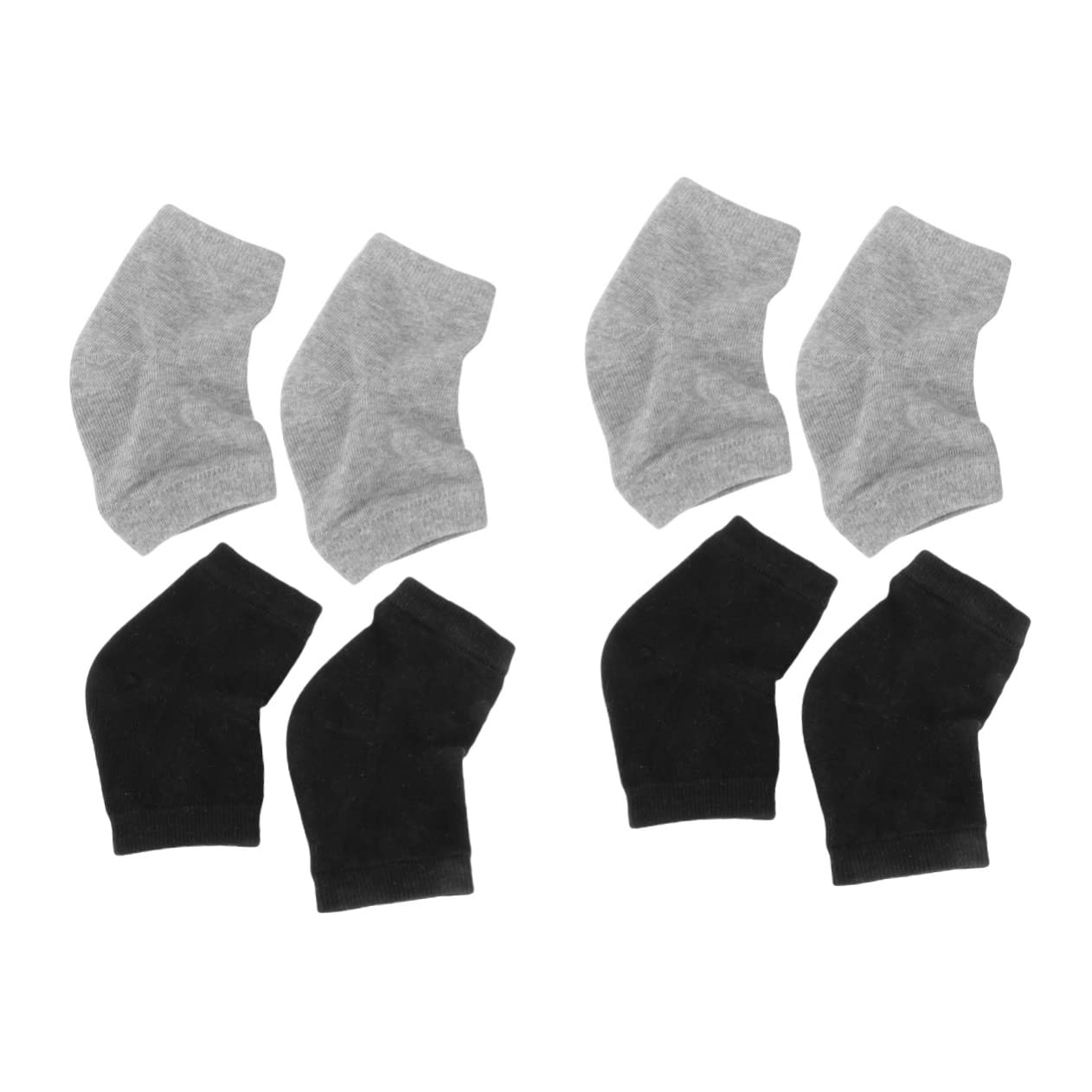 Healifty 4 Pairs Gel Heel Socks - Moisturizing & Anti-Crack Foot Care for Dry Cracked Heels - Soft Non-Slip Spa Socks with Toeless Design for Hydration & Healing - Perfect for Nighttime Use, Pedicures & Home Relaxation
