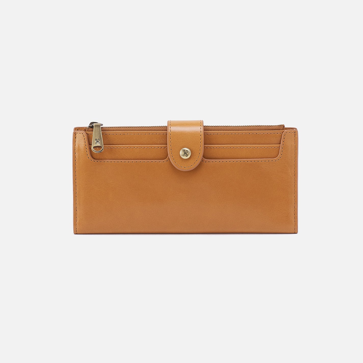 Premium Dunn Continental Wallet in Genuine Polished Leather - Natural Color | Slim RFID-Blocking Men's Wallet for Everyday Use & Travel