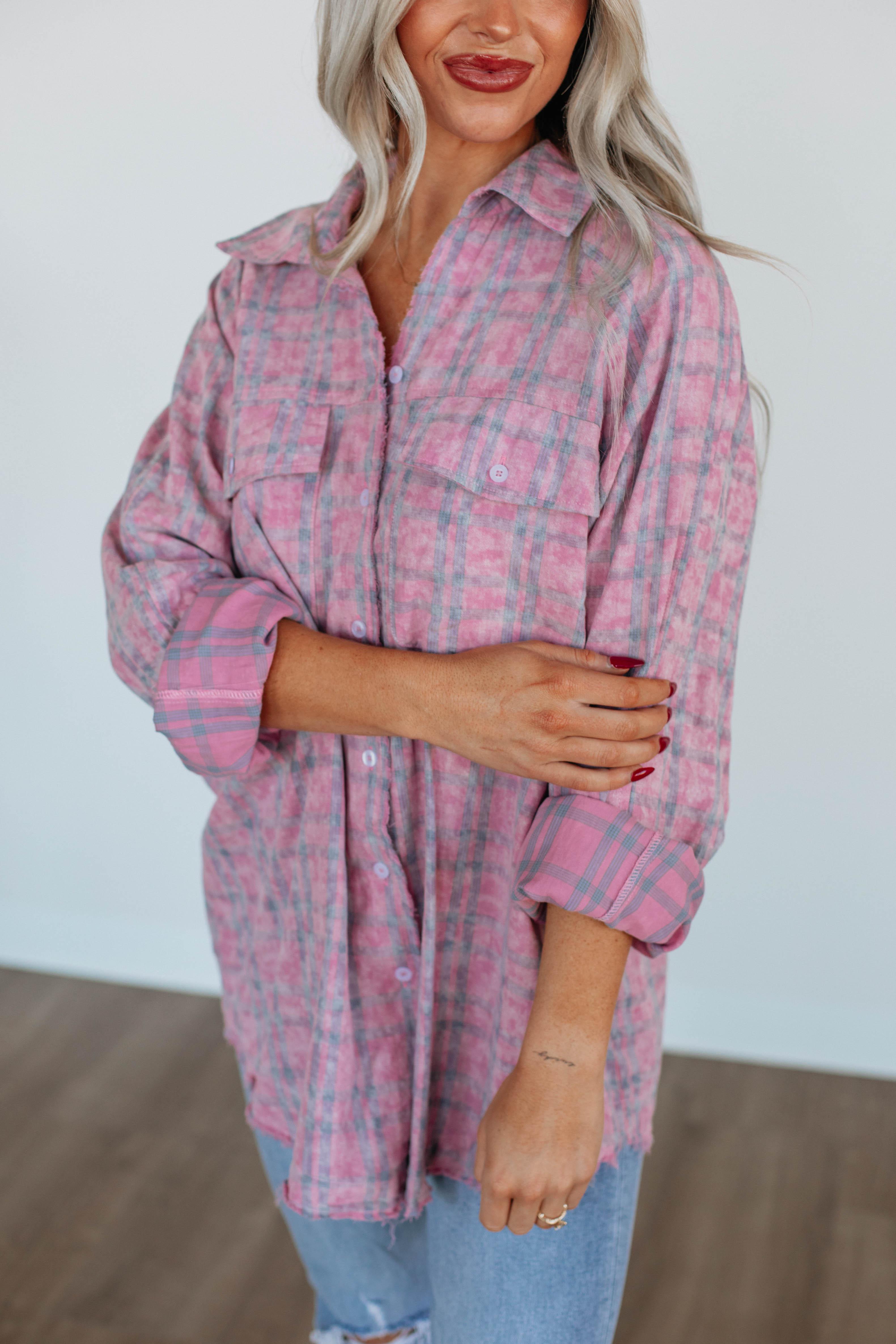 Amrie Flannel Top for Women - Soft & Cozy Plaid Shirt - Perfect for Fall, Winter & Outdoor Activities