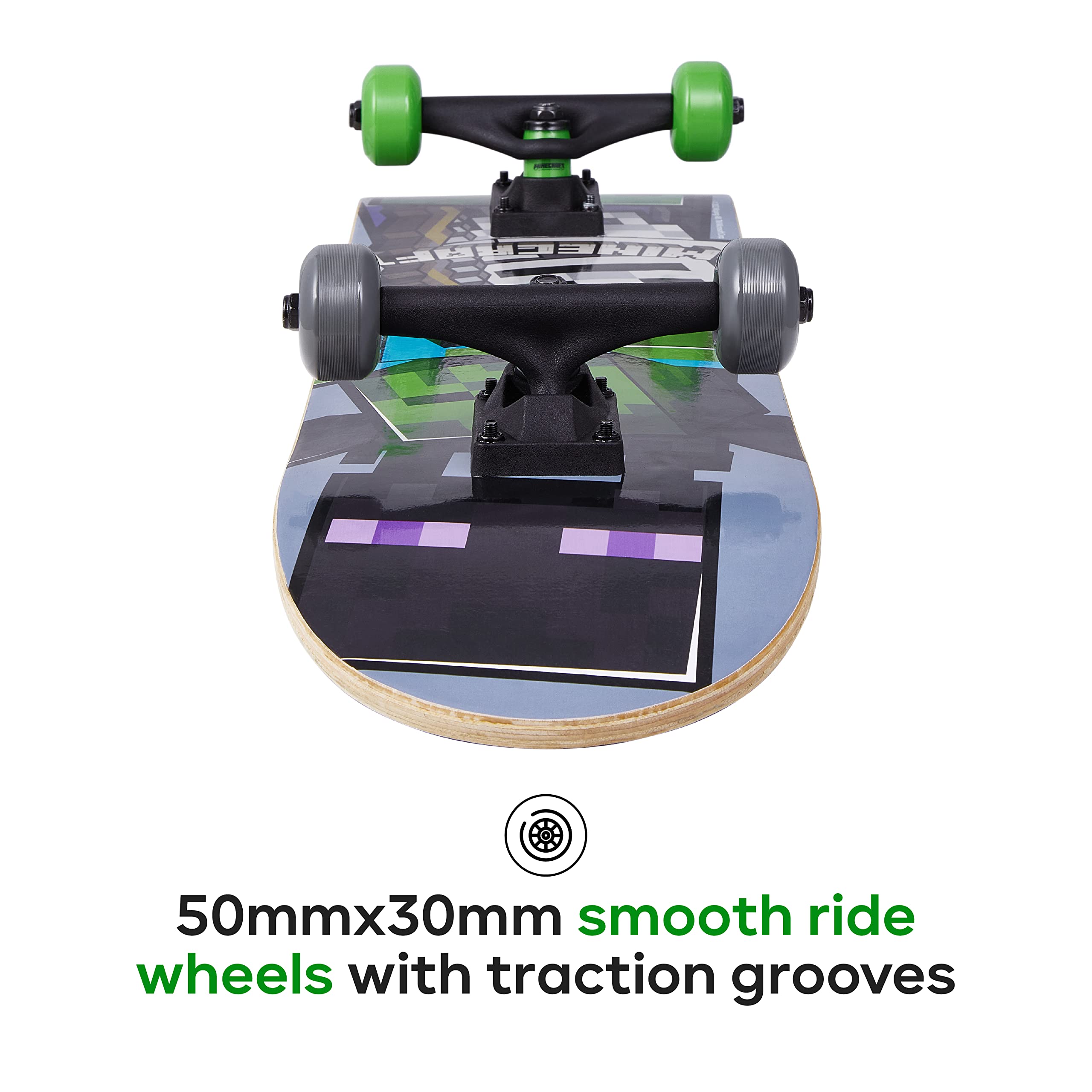 Sakar Minecraft Mob & Sonic The Hedgehog 31-Inch Complete Skateboard Bundle (2-Pack) - Perfect for Kids, Beginners & Skateboard Enthusiasts | Great for Commuting, Tricks & Outdoor Fun