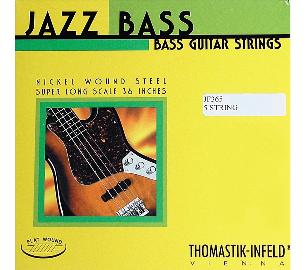 Thomastik-Infeld JF365 Jazz Flat Wound Bass Guitar Strings - .044-.136 Gauge, Super Long Scale 36