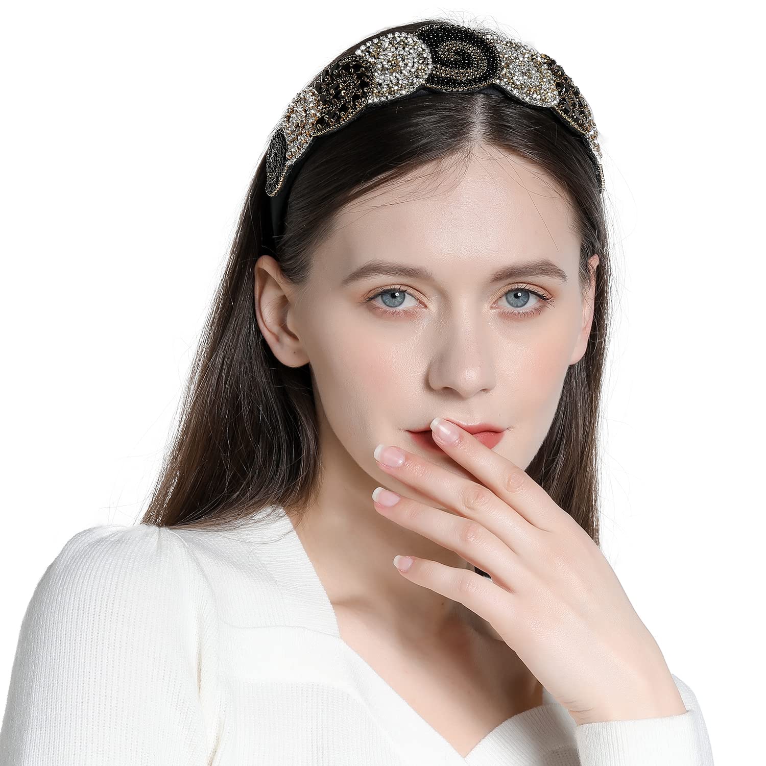 Sparkling Rhinestone Headbands for Women - Crystal Beaded Fashion Hair Accessories with Bling Chains | Perfect for Weddings, Parties, and Special Occasions