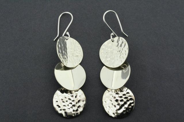 Battered & Clean Concave Drop Earrings for Women - Trendy Boho Chic Jewelry for Parties, Weddings & Everyday Wear