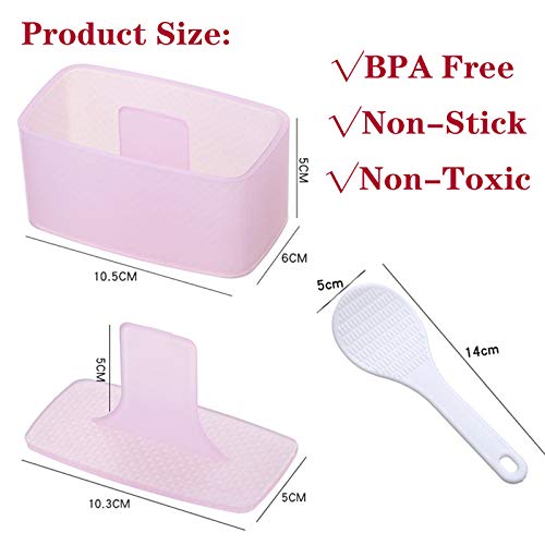 2-Pack Spam Musubi Maker Mold - Sushi Rice Press, Onigiri Mold & Luncheon Meat Press with Rice Paddle - Perfect for Hawaiian Snacks, Bento Boxes & Homemade Sushi Making