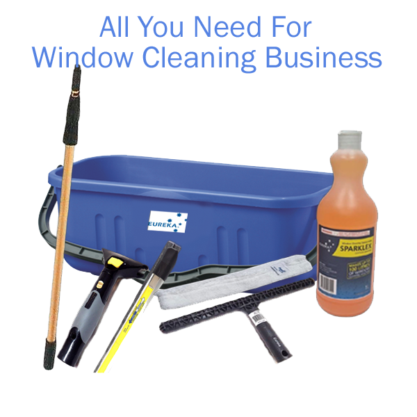 Professional Window Cleaning Supplies Startup Kit - Complete Set for Streak-Free Cleaning at Home or Office | Glass Cleaning Tools & Equipment