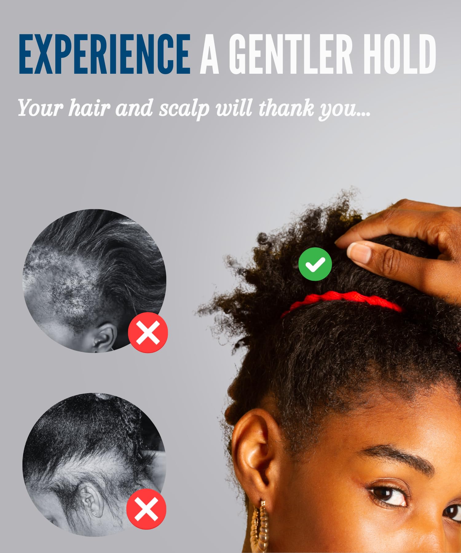 Bunzee Bands - Adjustable Hair Ties for Thick & Curly Hair - Perfect for Ponytails, Buns, Puffs & Updos - 2 Pack Brown - Ideal for Workouts, Yoga & Everyday Styling